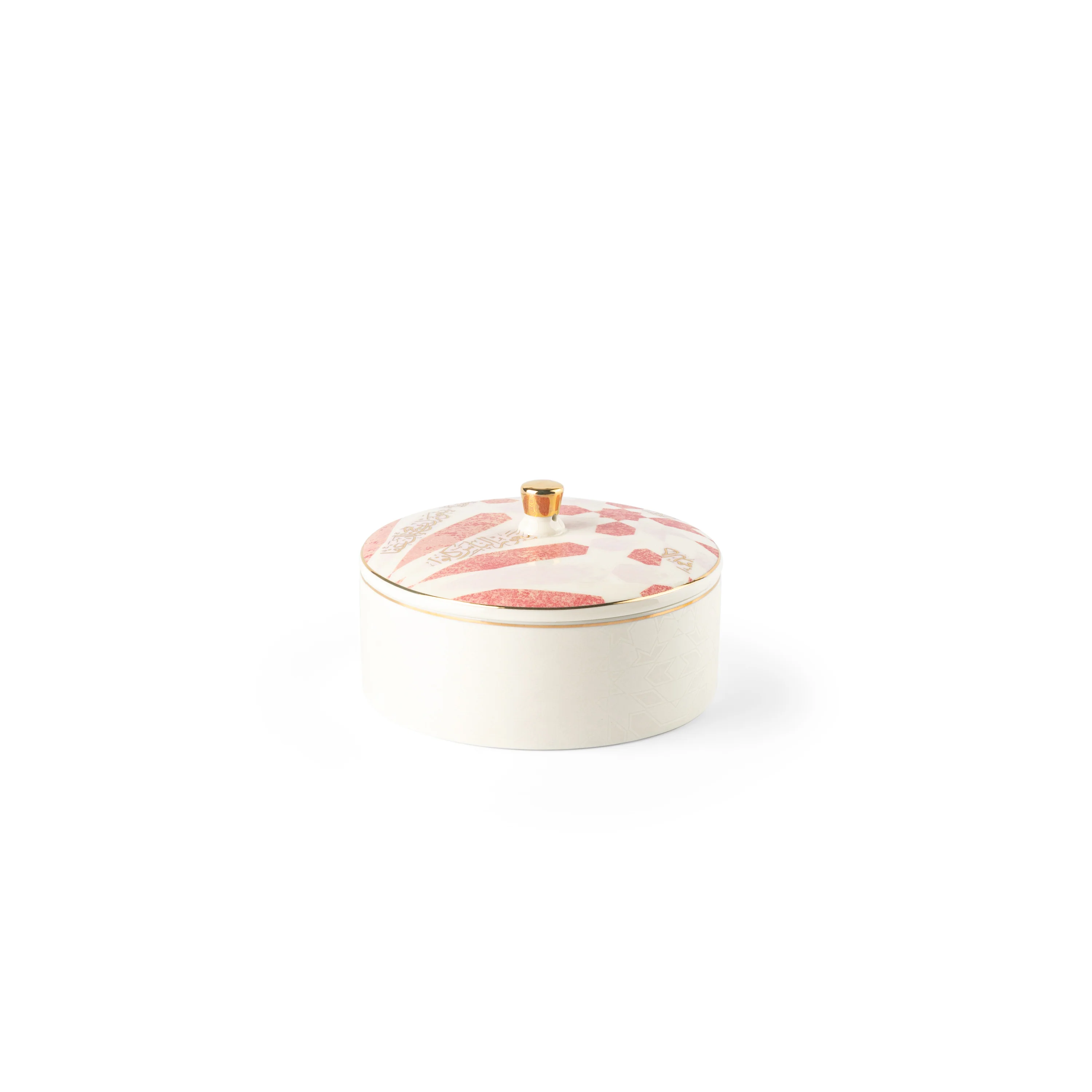 Amal - Small Date bowl - Pink & Gold - Image 3