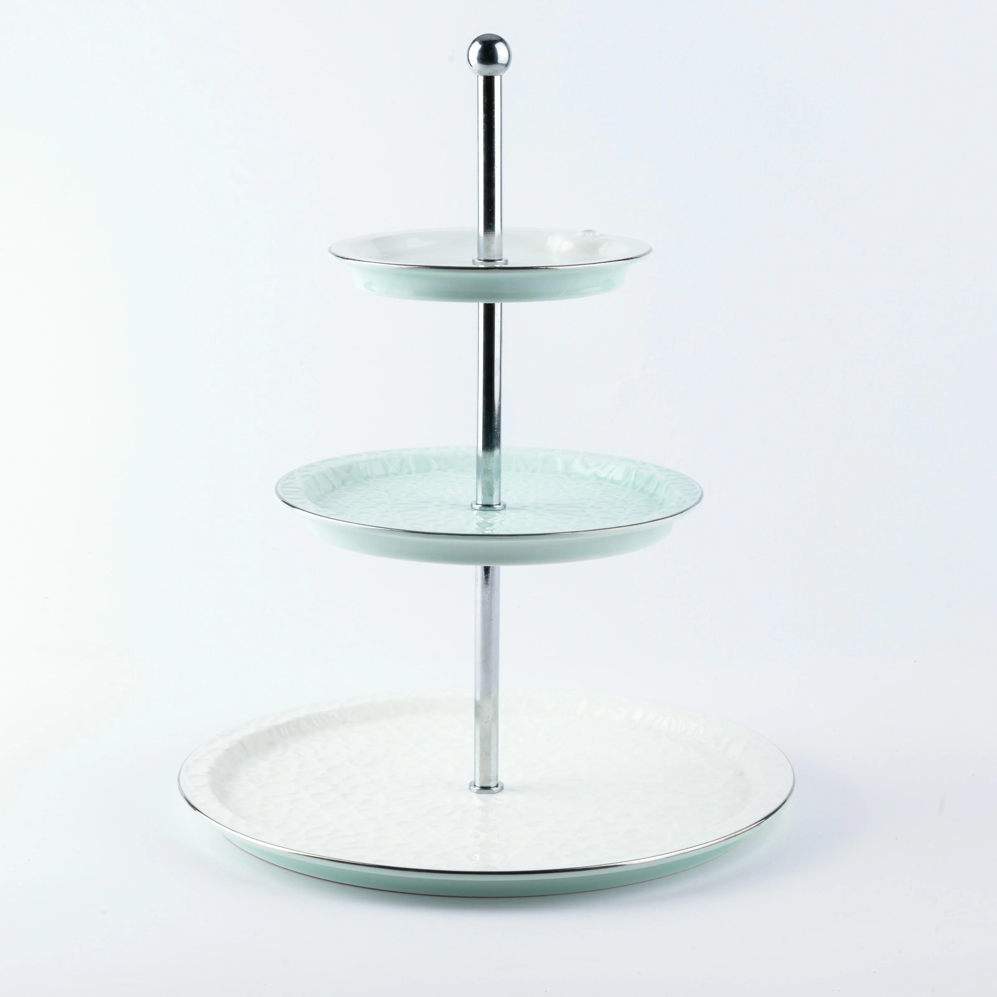 Asala - 3 Tier Plate - Teal & Silver - Image 4