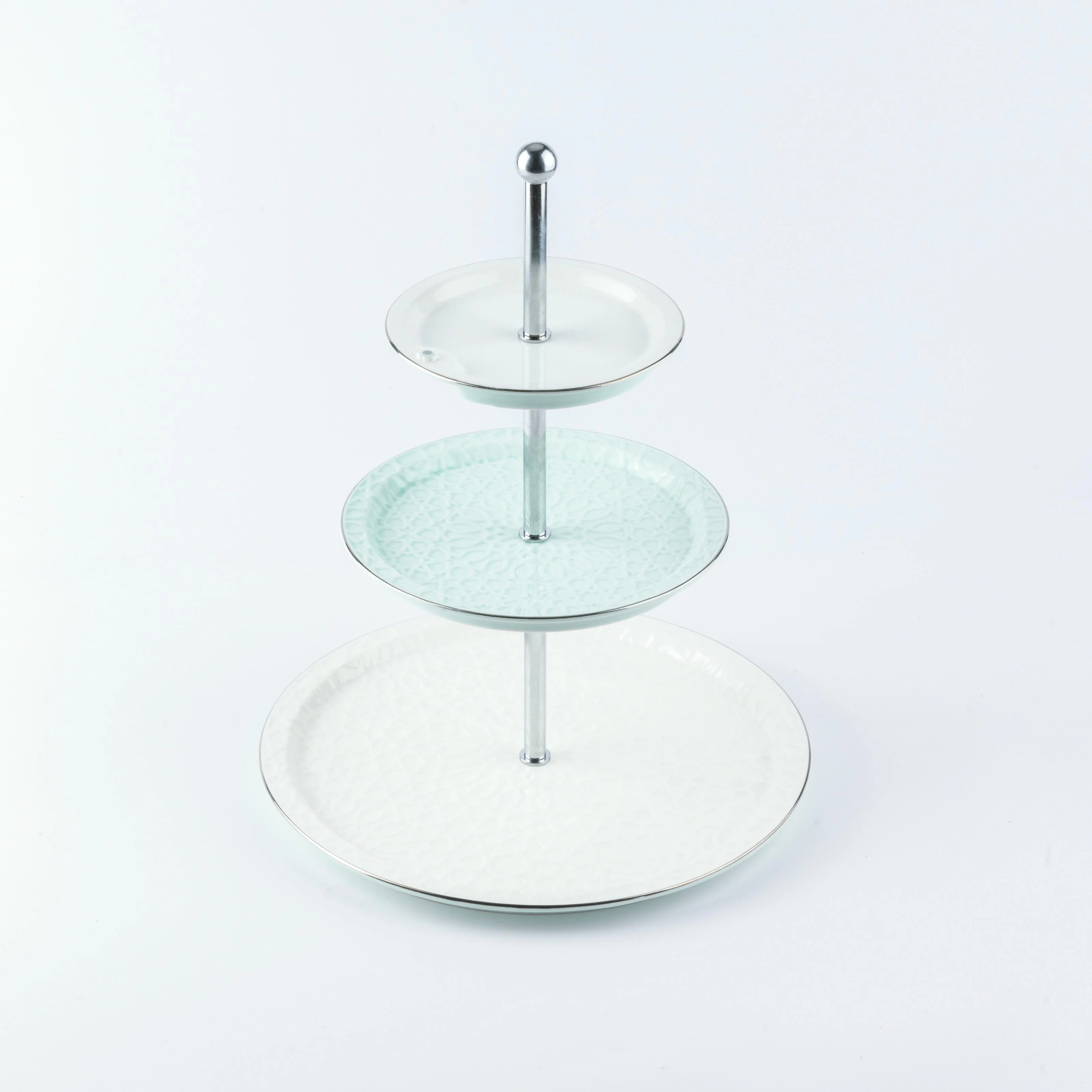 Asala - 3 Tier Plate - Teal & Silver - Image 5