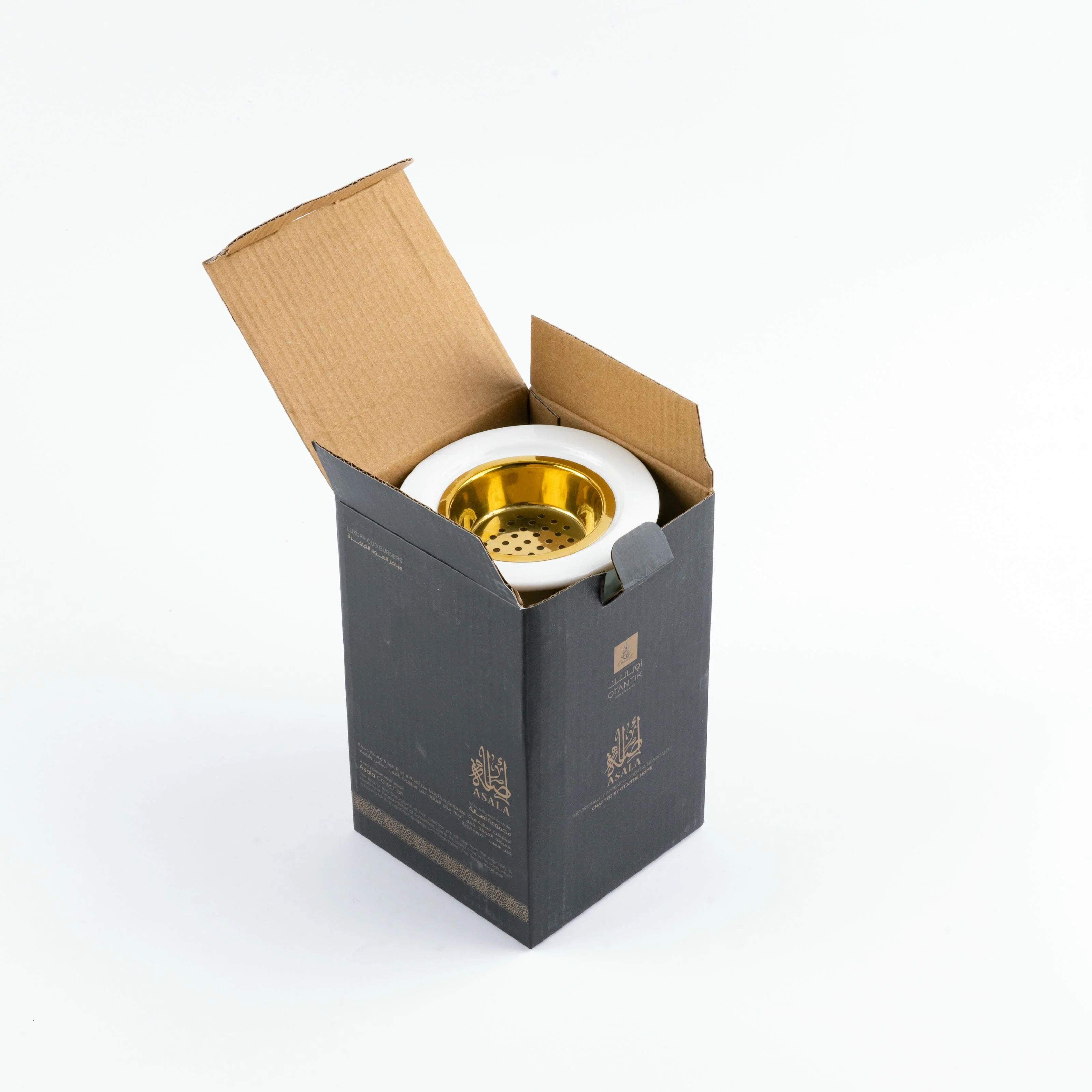 Asala - Incense Burner - Olive Green & Gold - Image 4
