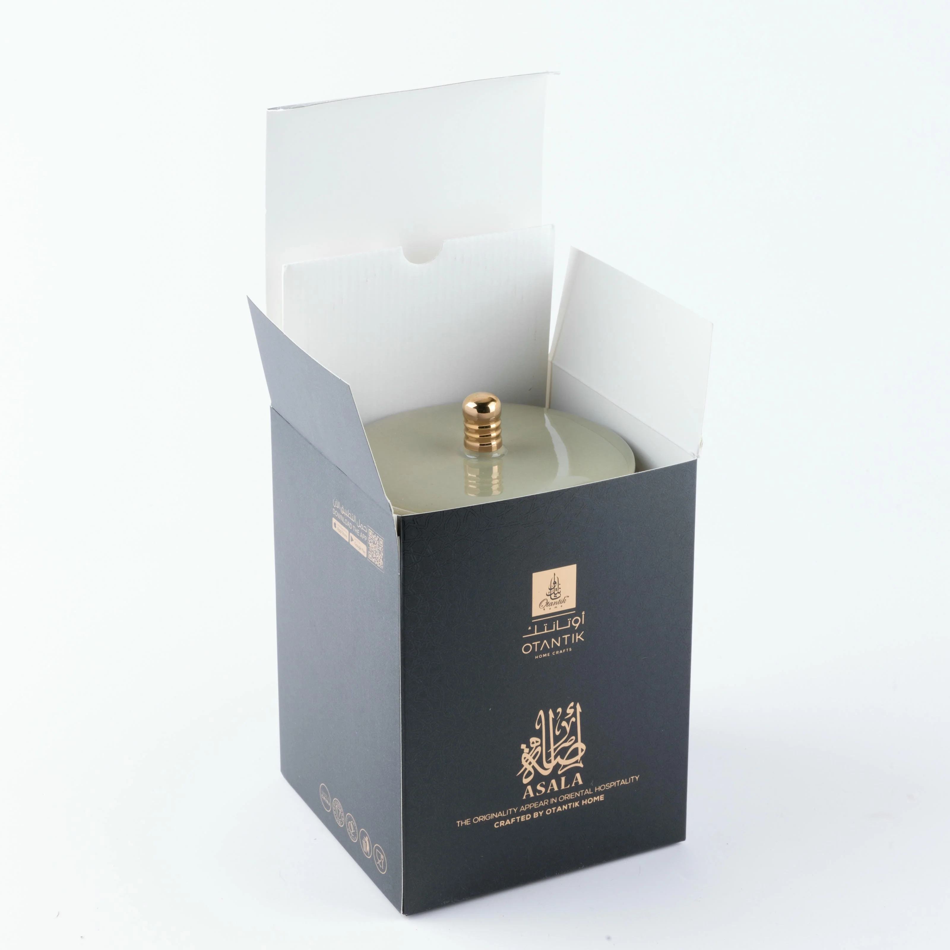 Asala - Large Candle| Mystic Woods - Olive Green & Gold - Image 5