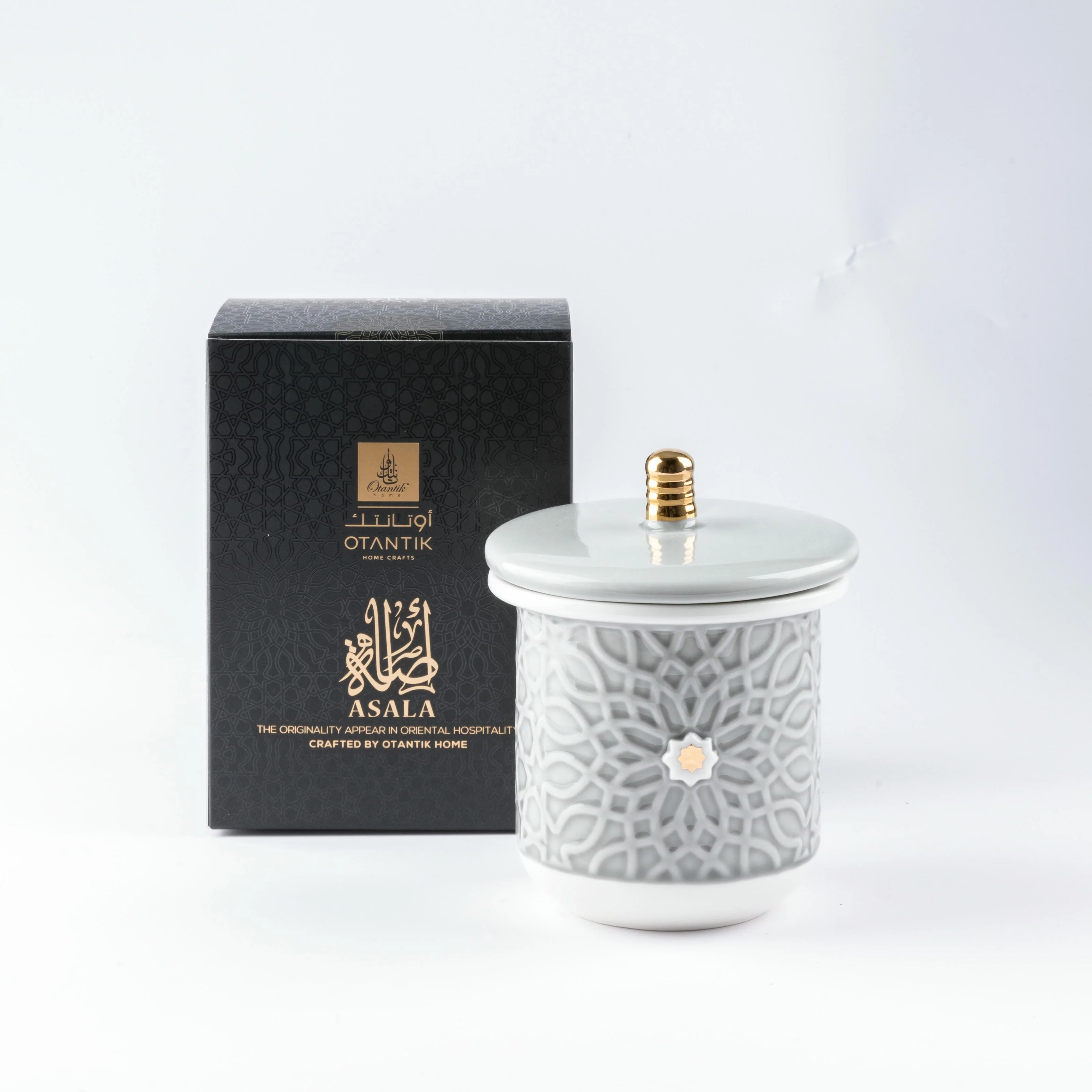Asala - Large Candle| Wild Cedarberry - Grey & Gold - Image 3