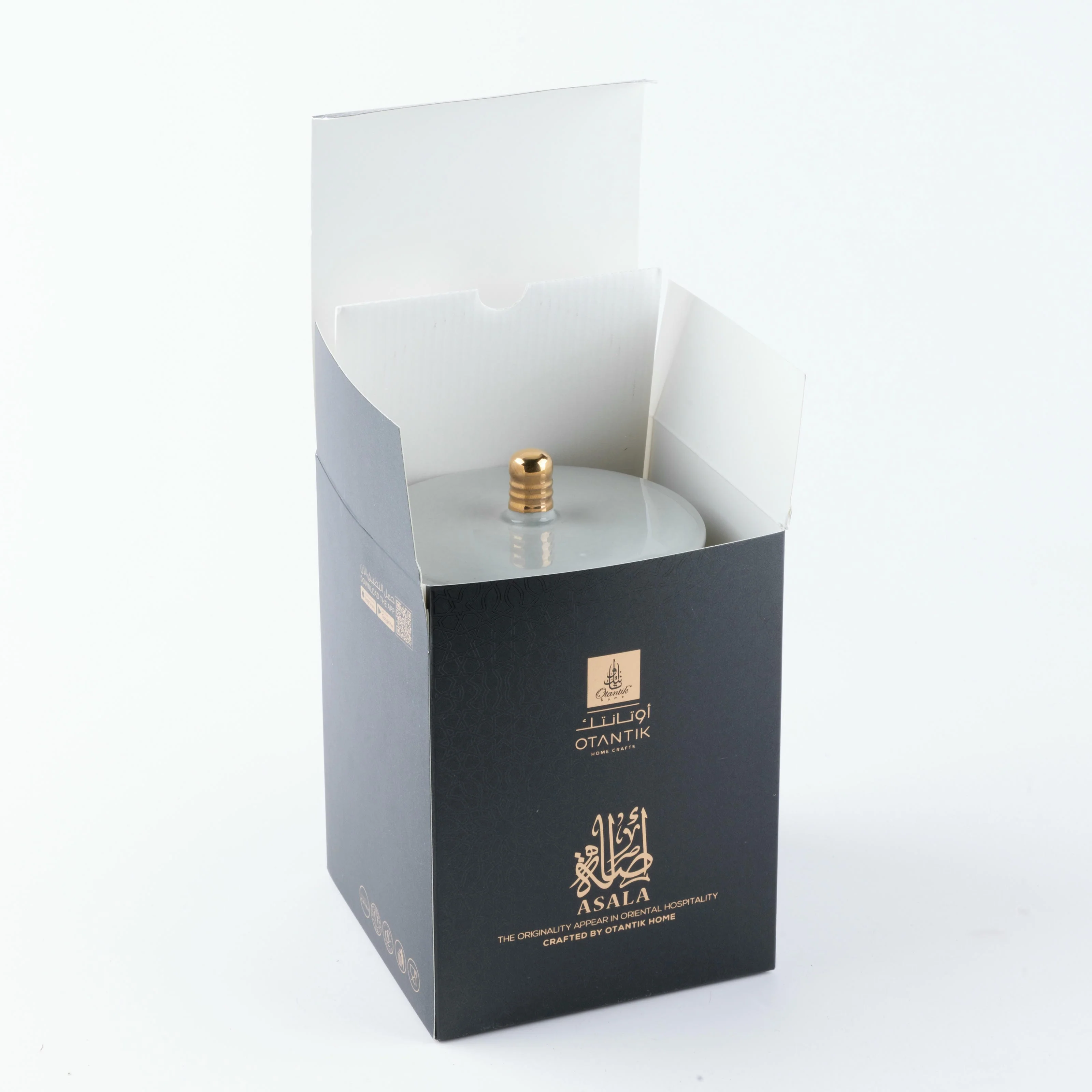 Asala - Large Candle| Wild Cedarberry - Grey & Gold - Image 5