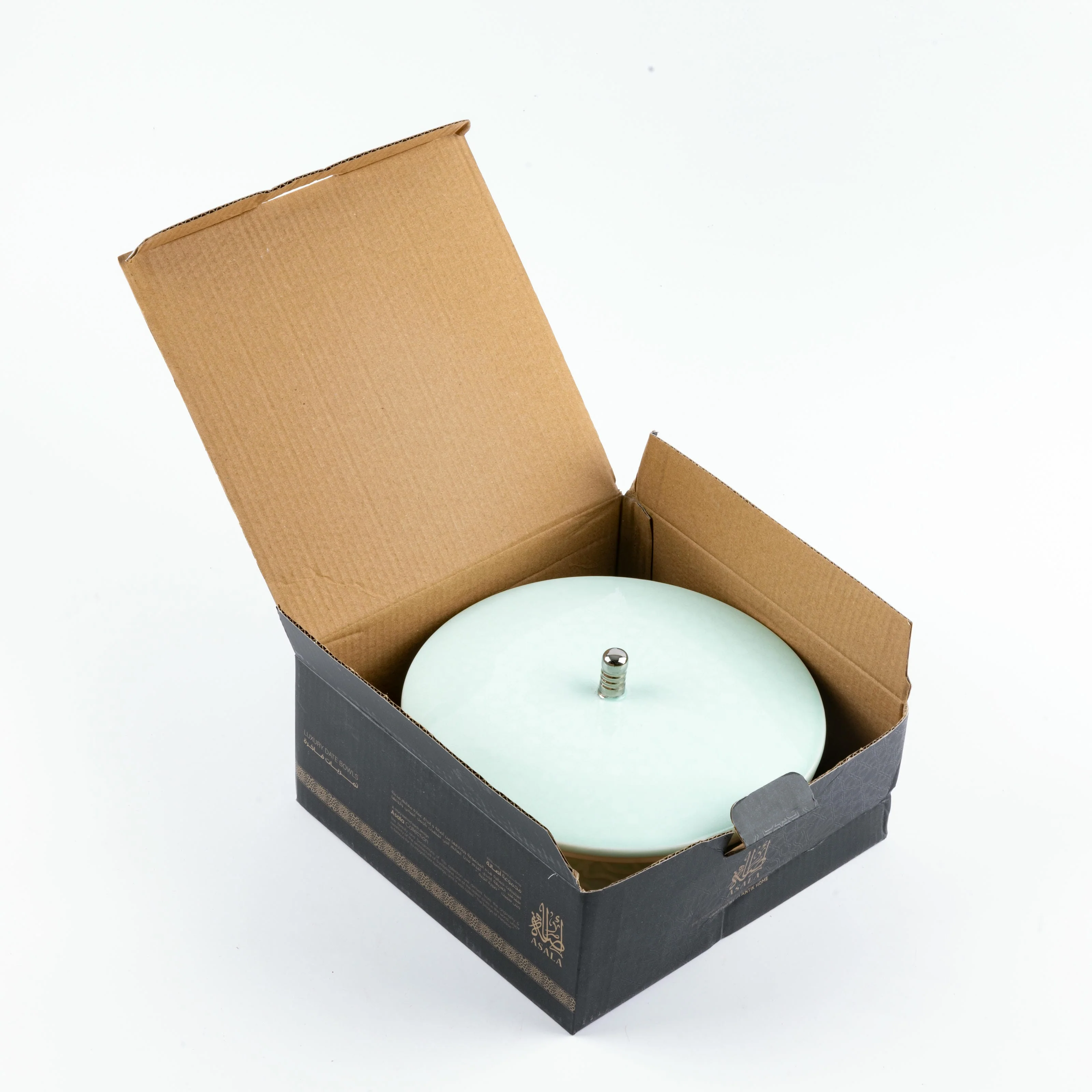 Asala - Medium Decorative Canister - Teal & Silver - Image 5