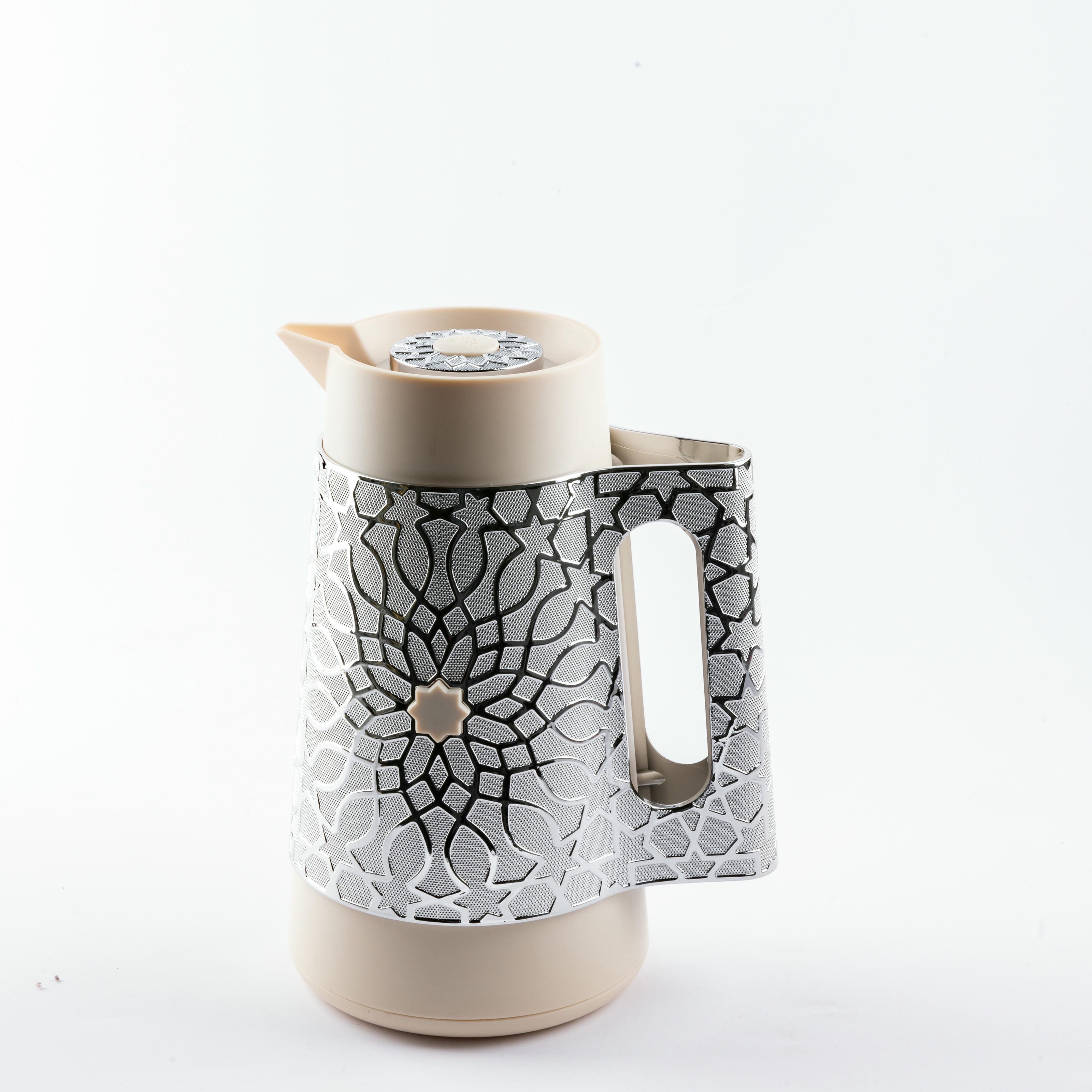Asala - Vacuum Flask / Thermos - Beige & Silver - Image 4
