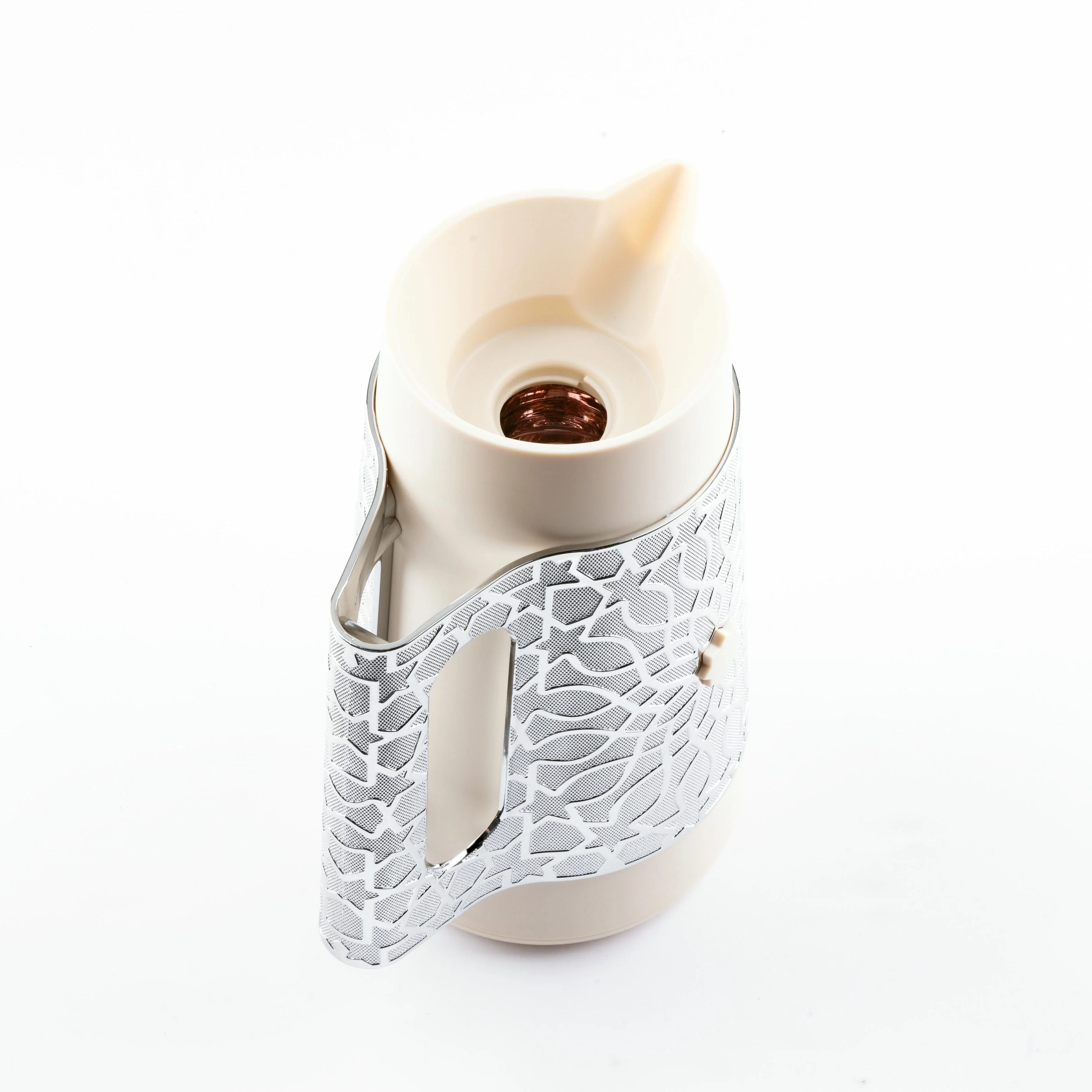Asala - Vacuum Flask / Thermos - Beige & Silver - Image 8