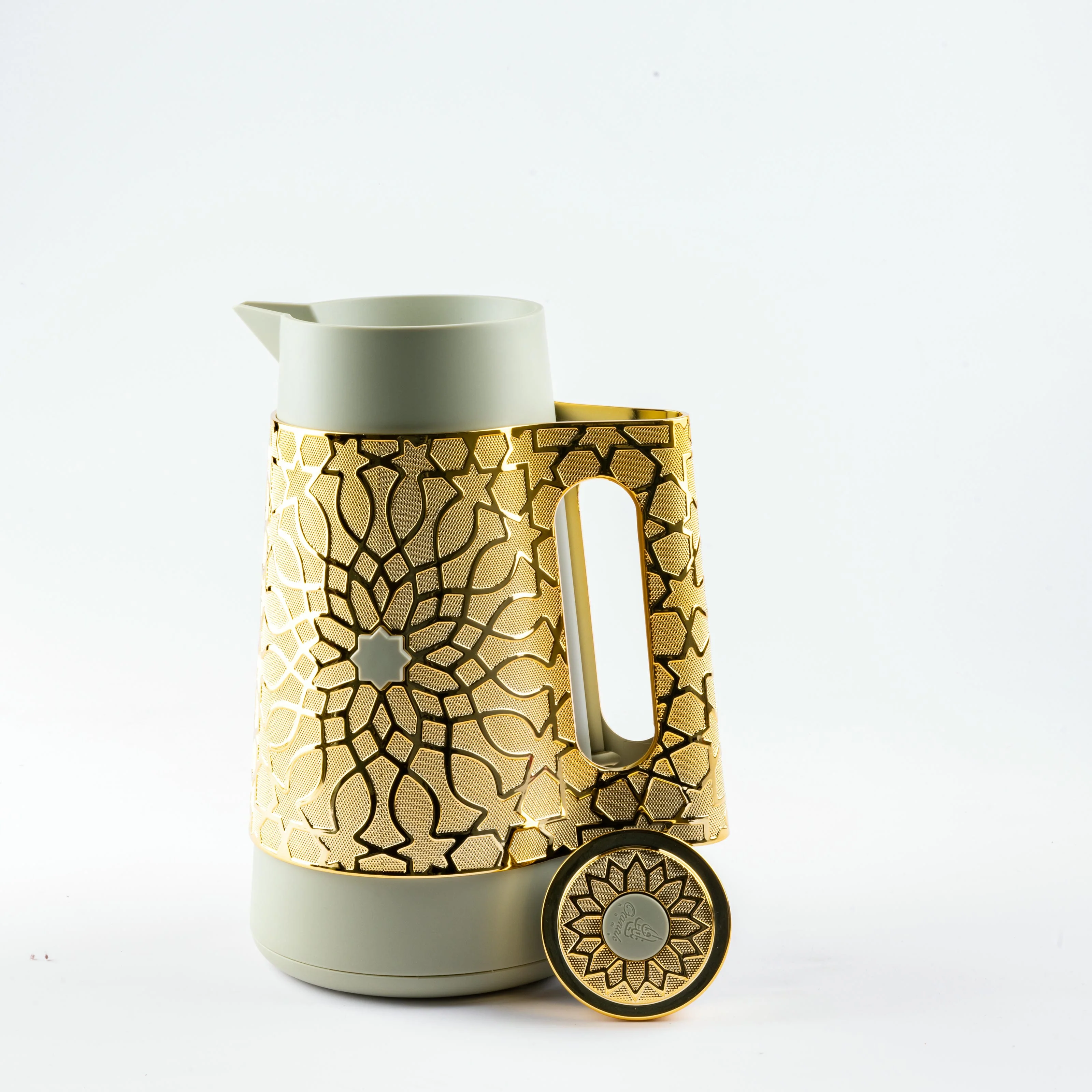 Asala - Vacuum Flask / Thermos - Olive Green & Gold - Image 5