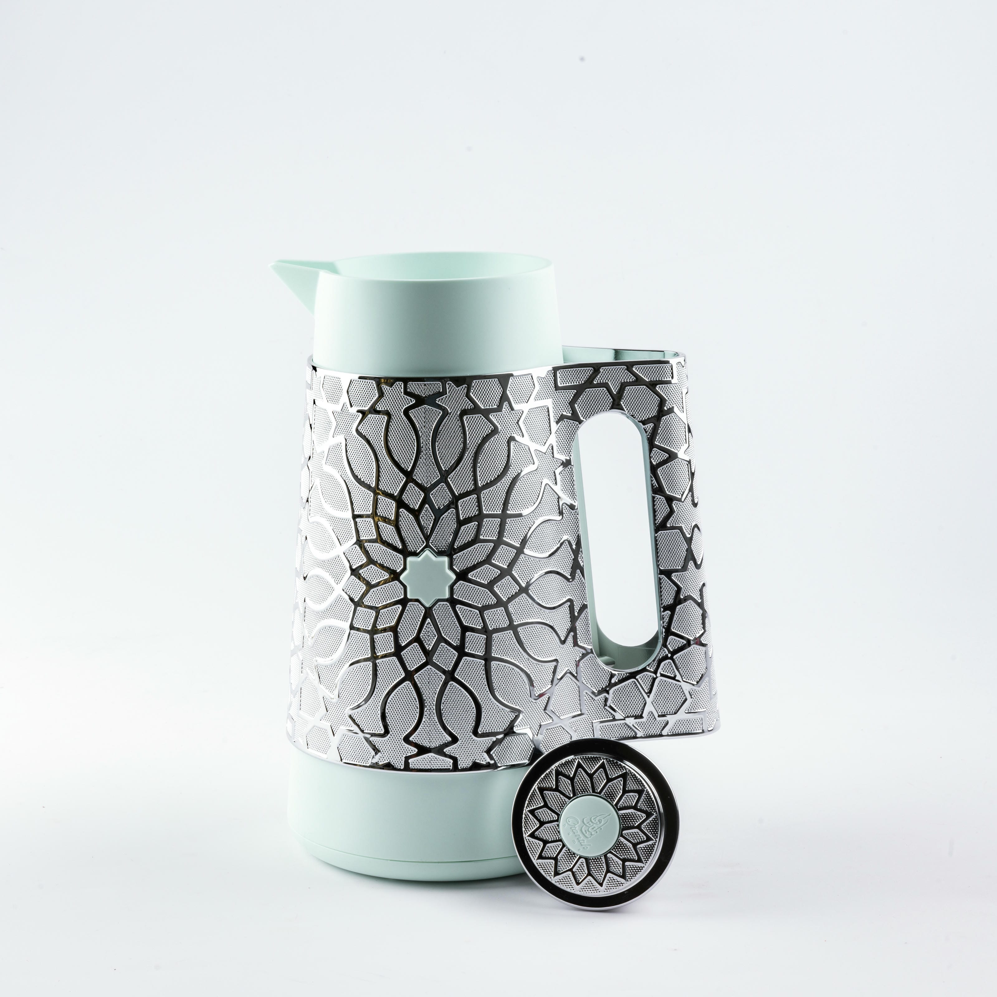 Asala - Vacuum Flask / Thermos - Teal & Silver - Image 7