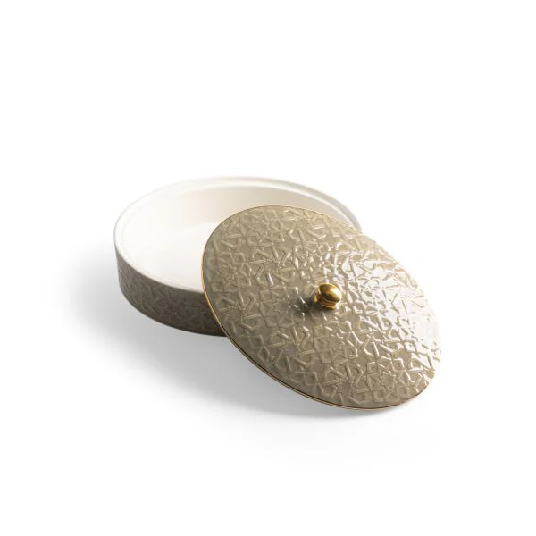 Crown - Medium Date Bowl - Grey & Gold - Image 3