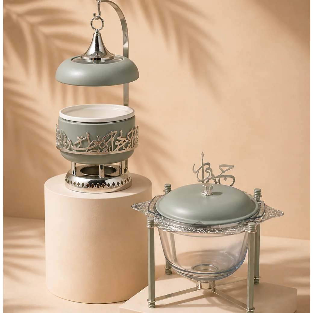 Deluxe Hosting Buffet Set - Mint green & Silver