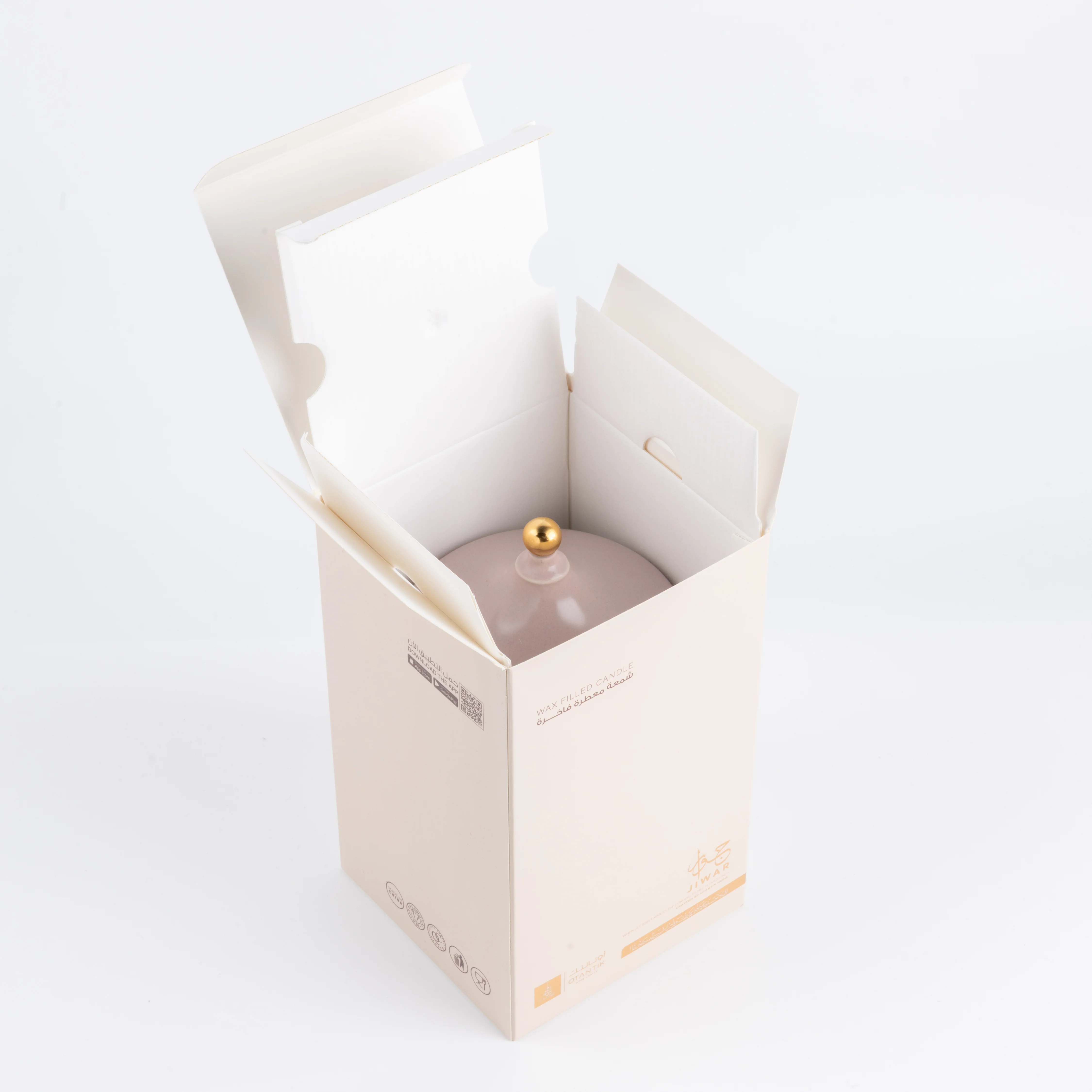 Jiwar -  Large Candle|  Jasmine Vanilla - Lavender & Gold - Image 5