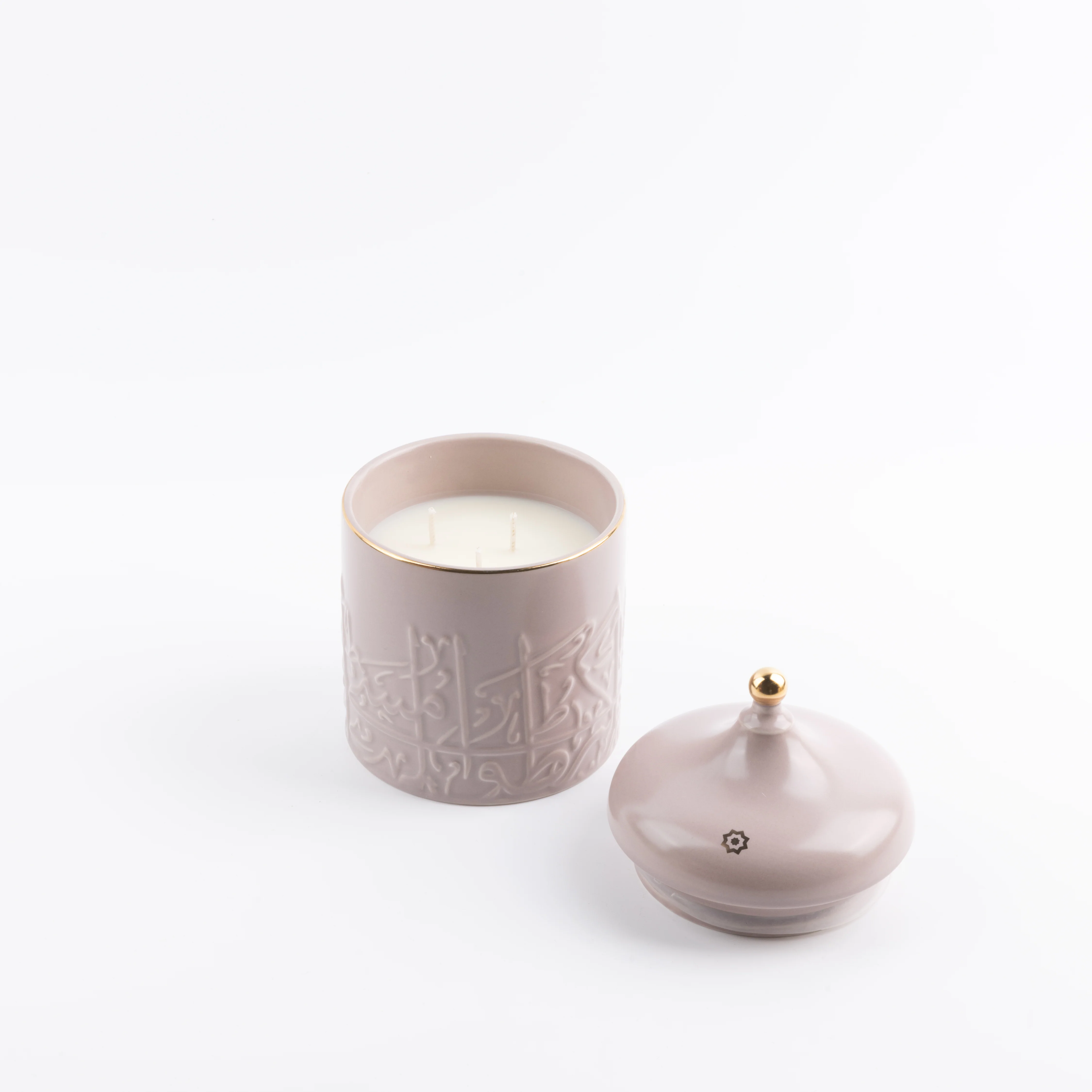Jiwar -  Large Candle|  Jasmine Vanilla - Lavender & Gold - Image 6