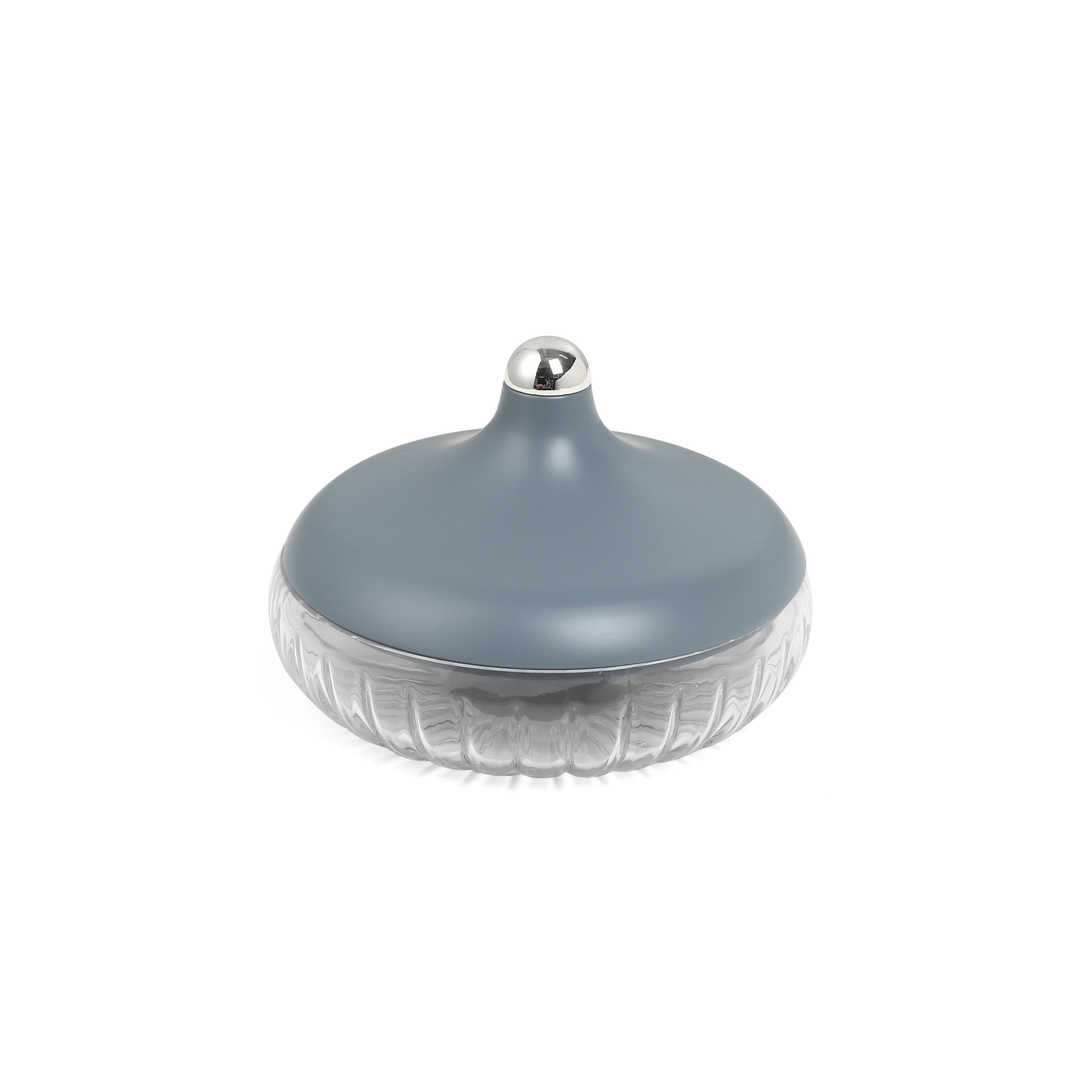 Jiwar - Medium Engraved Date & Dessert Centerpiece - Haze Blue & Silver - Image 6