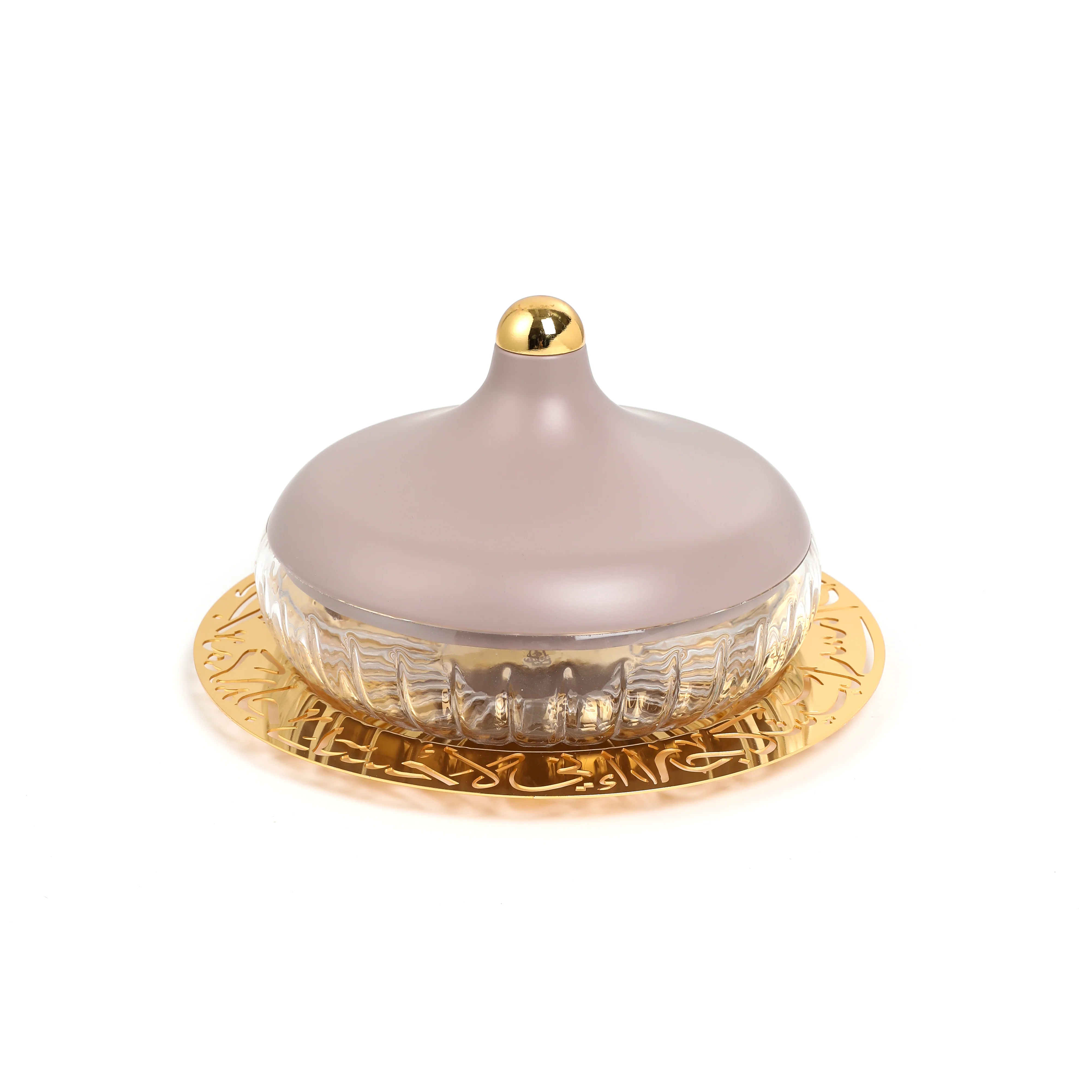 Jiwar - Large Engraved Date & Dessert Centerpiece - Lavender & Gold - Image 4