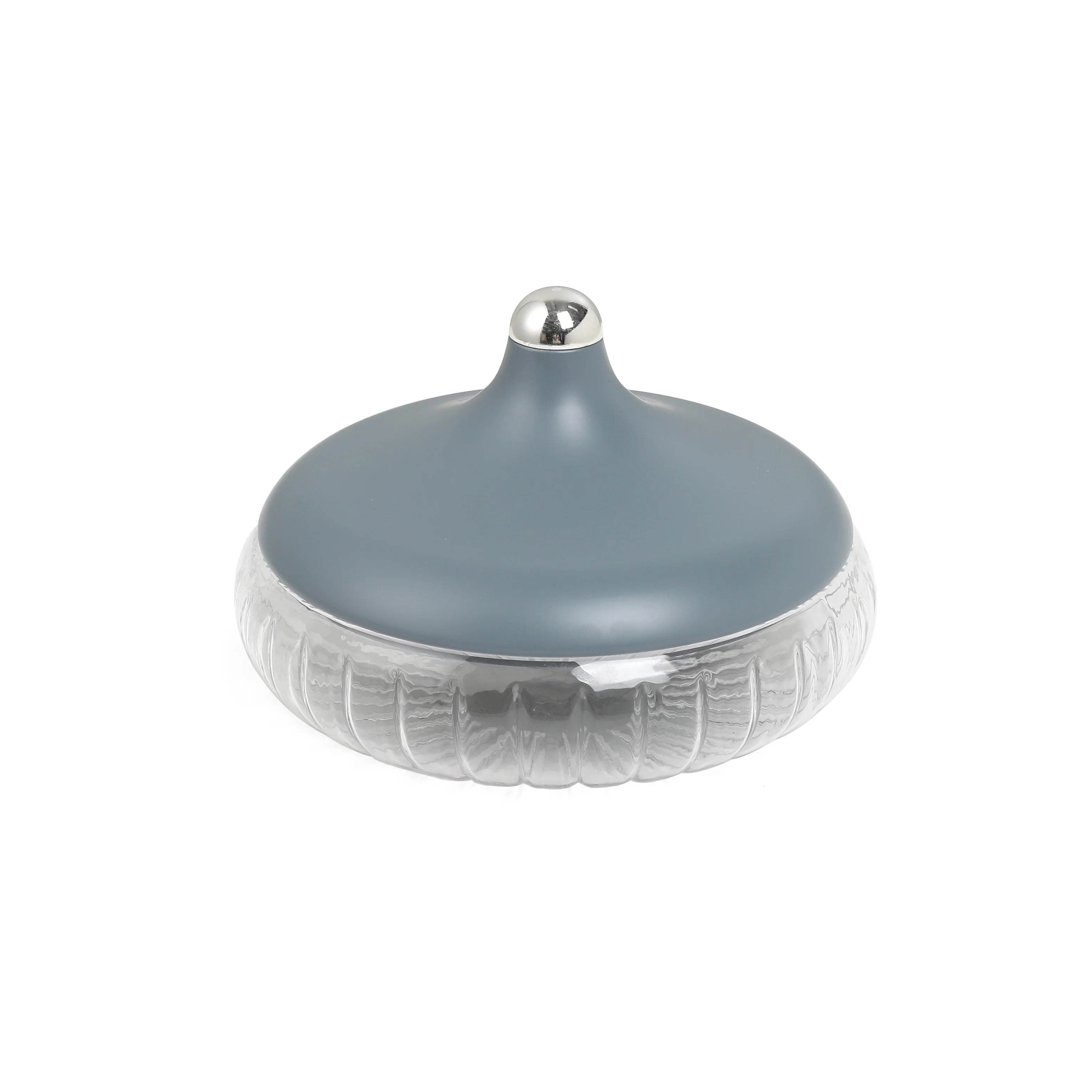 Jiwar - Large Engraved Date & Dessert Centerpiece - Haze Blue & Silver - Image 4