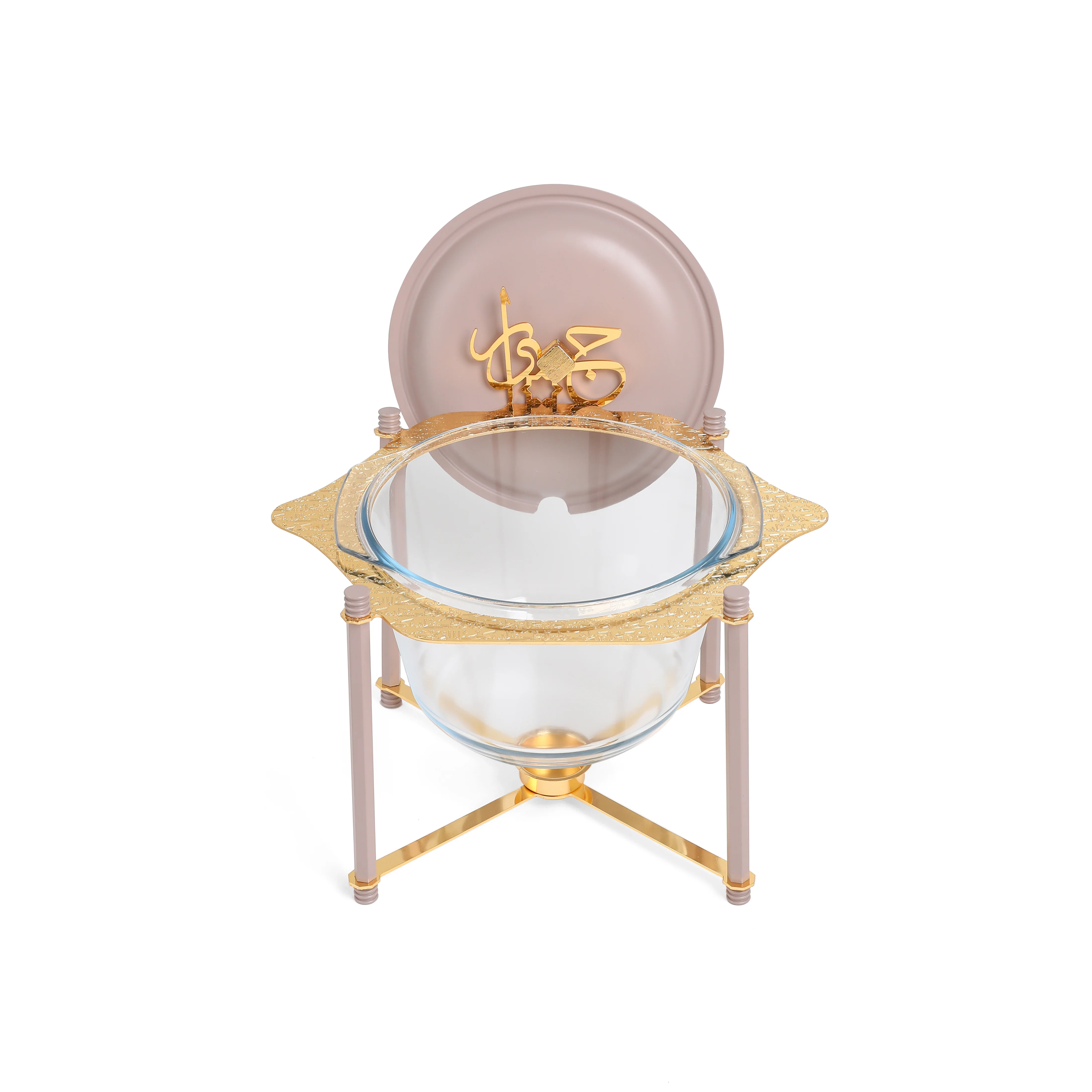 Jiwar - Deluxe Gold Engraved Soup Buffet - Lavender & Gold - Image 5