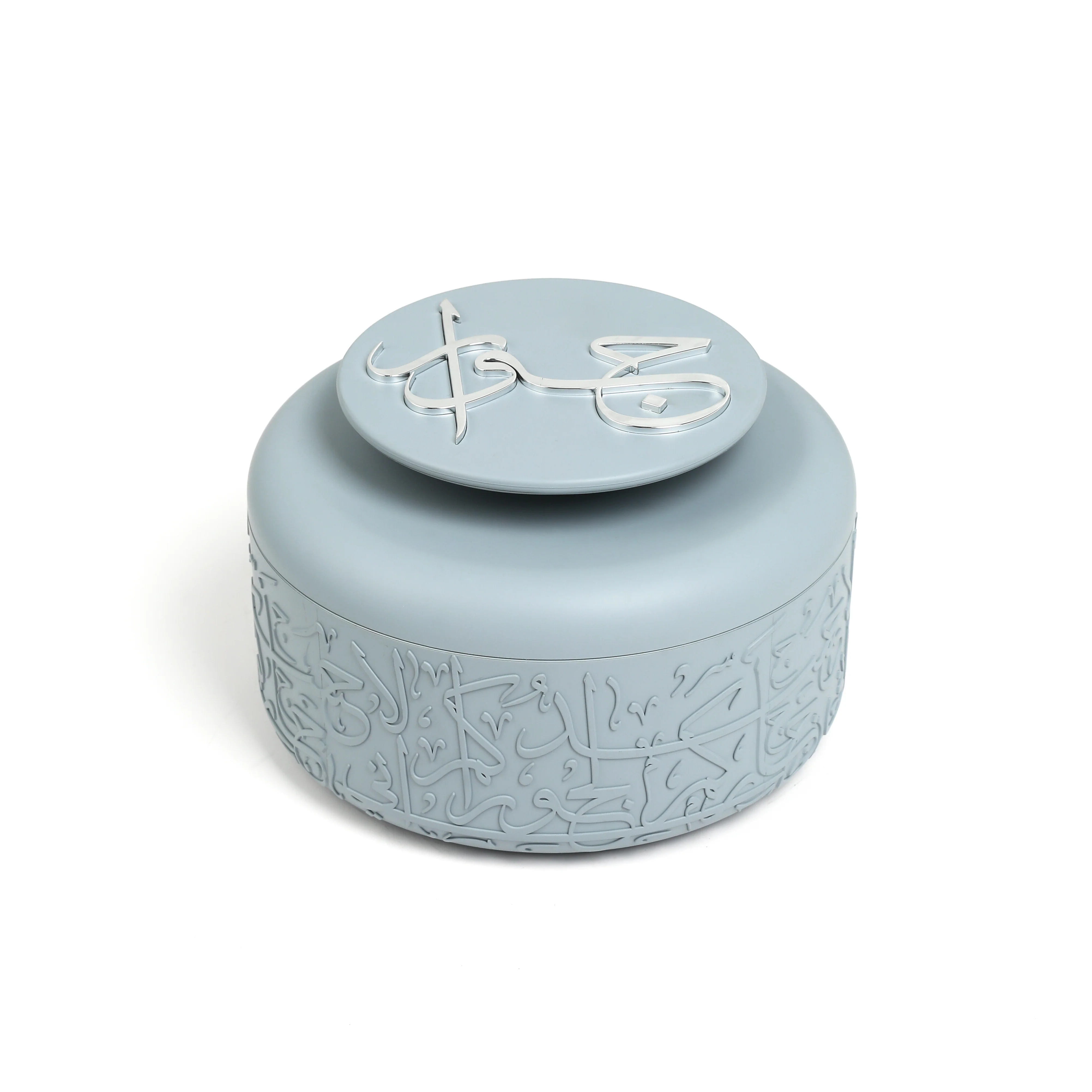 Jiwar - Food Thermos/Warm Serv (Set of 3)- Haze Blue & Silver - Image 6