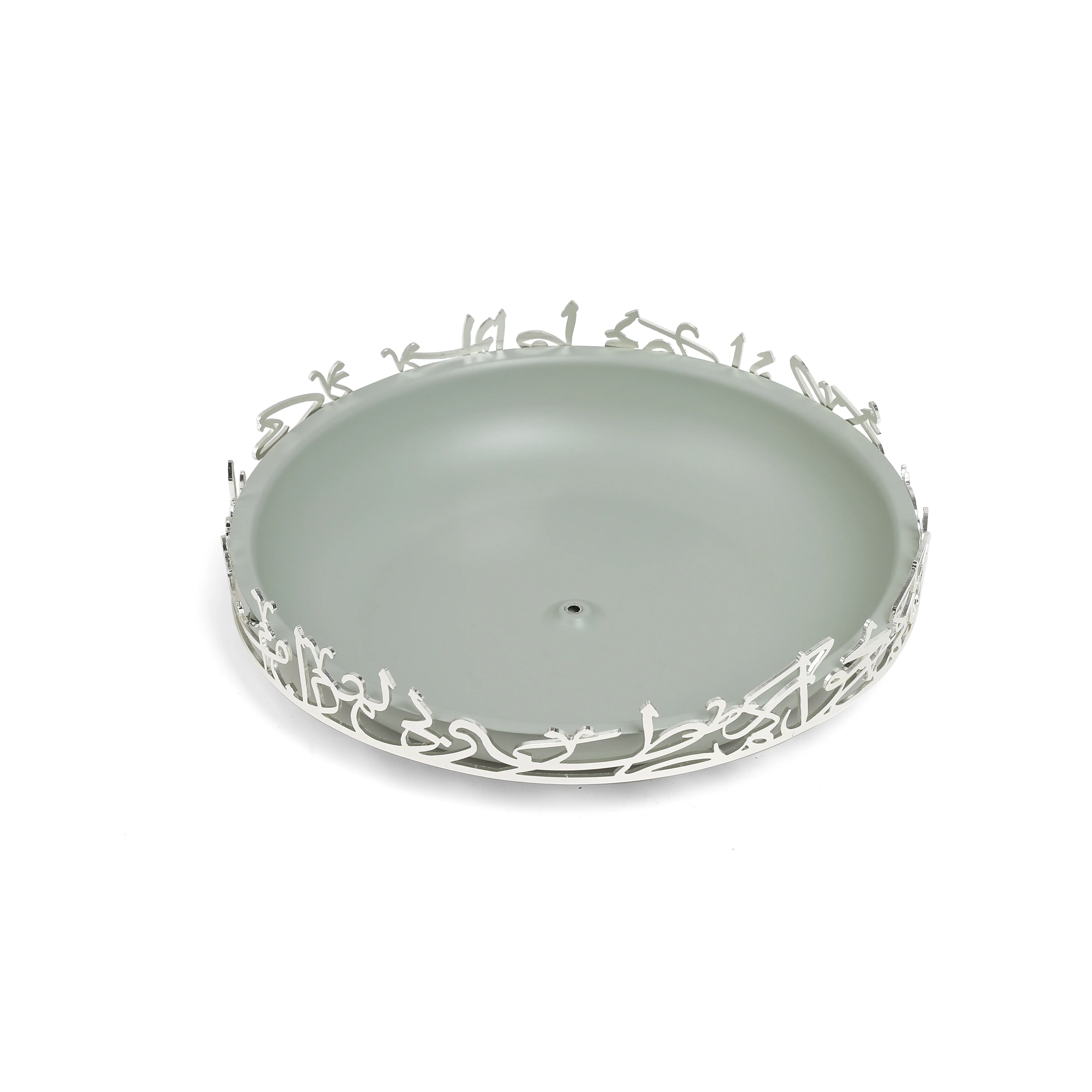 Jiwar - Large Serving Stand - Mint Green & Silver - Image 6