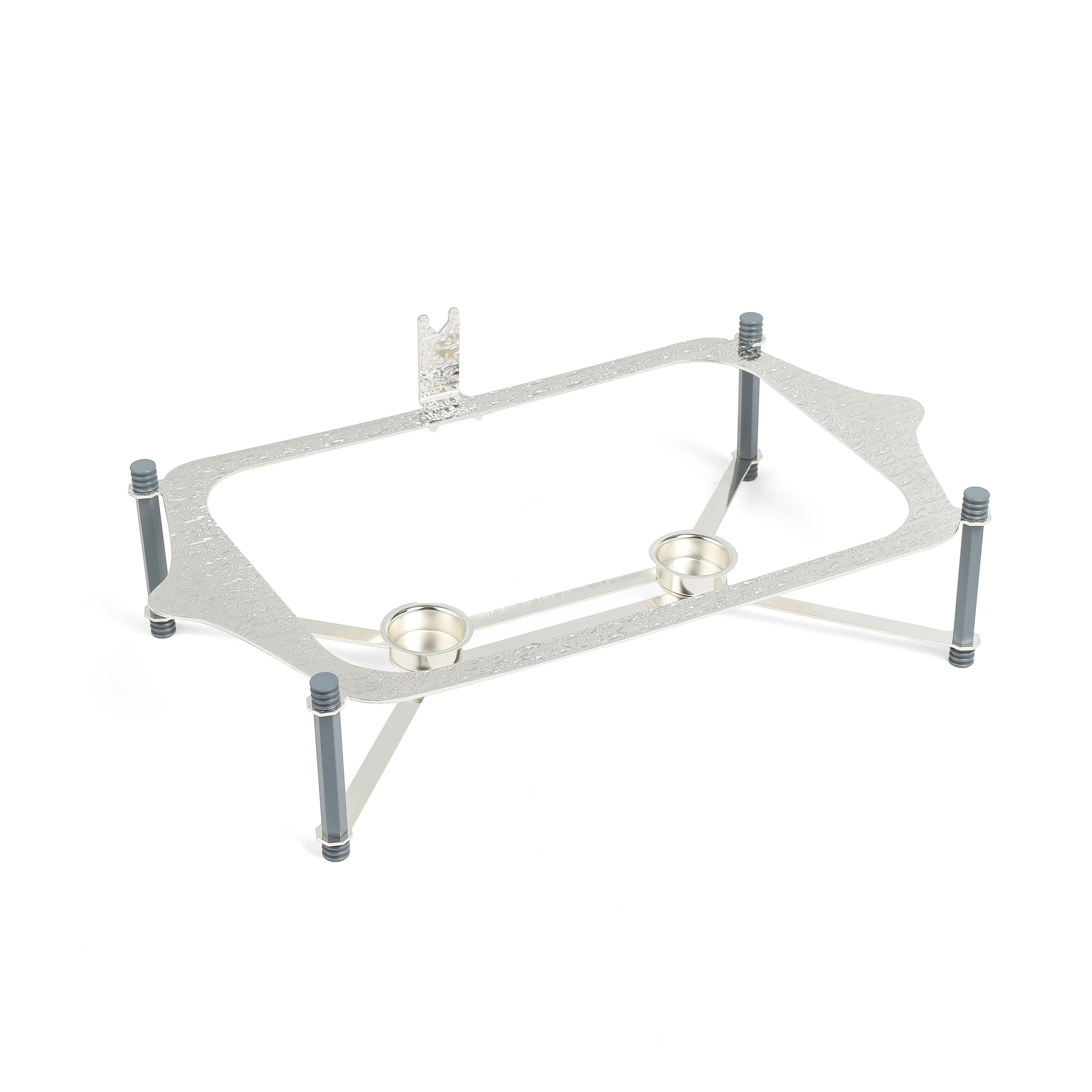 Jiwar - Large Twin Candle Pyrex Chafer - Haze Blue & Silver - Image 5