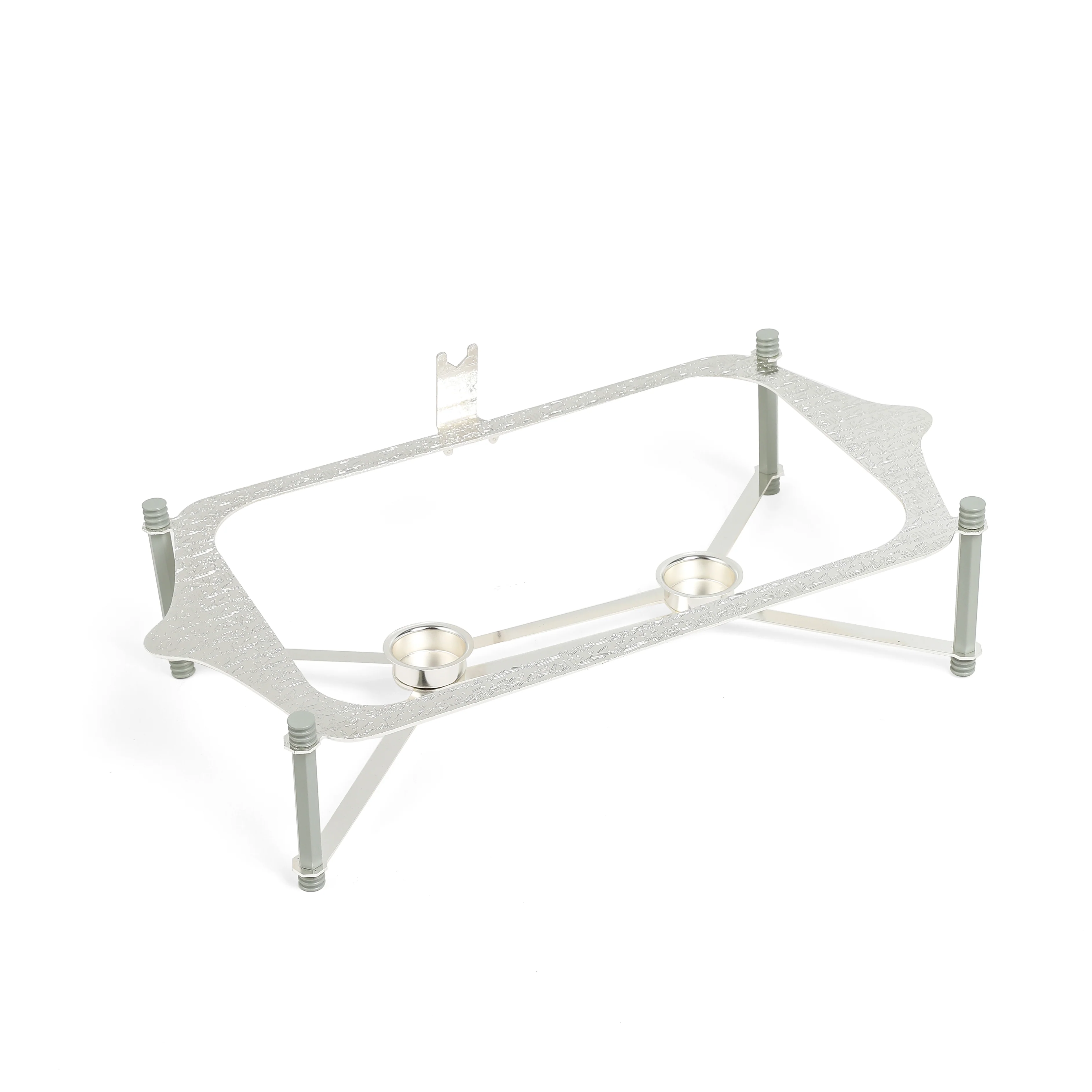 Jiwar - Large Twin Candle Pyrex Chafer -Mint Green  & Silver - Image 6