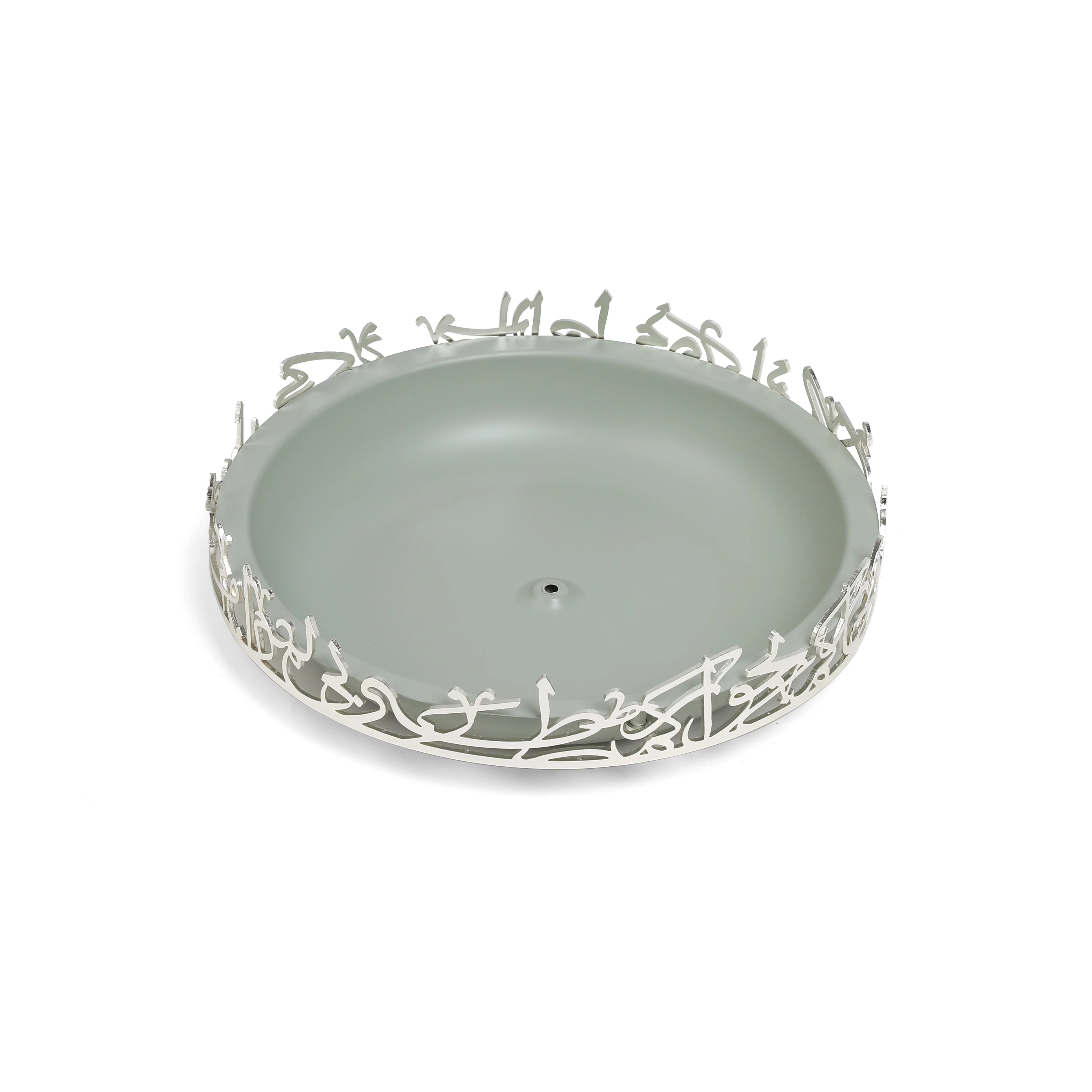 Jiwar - Medium Serving Stand - Mint Green & Silver - Image 6