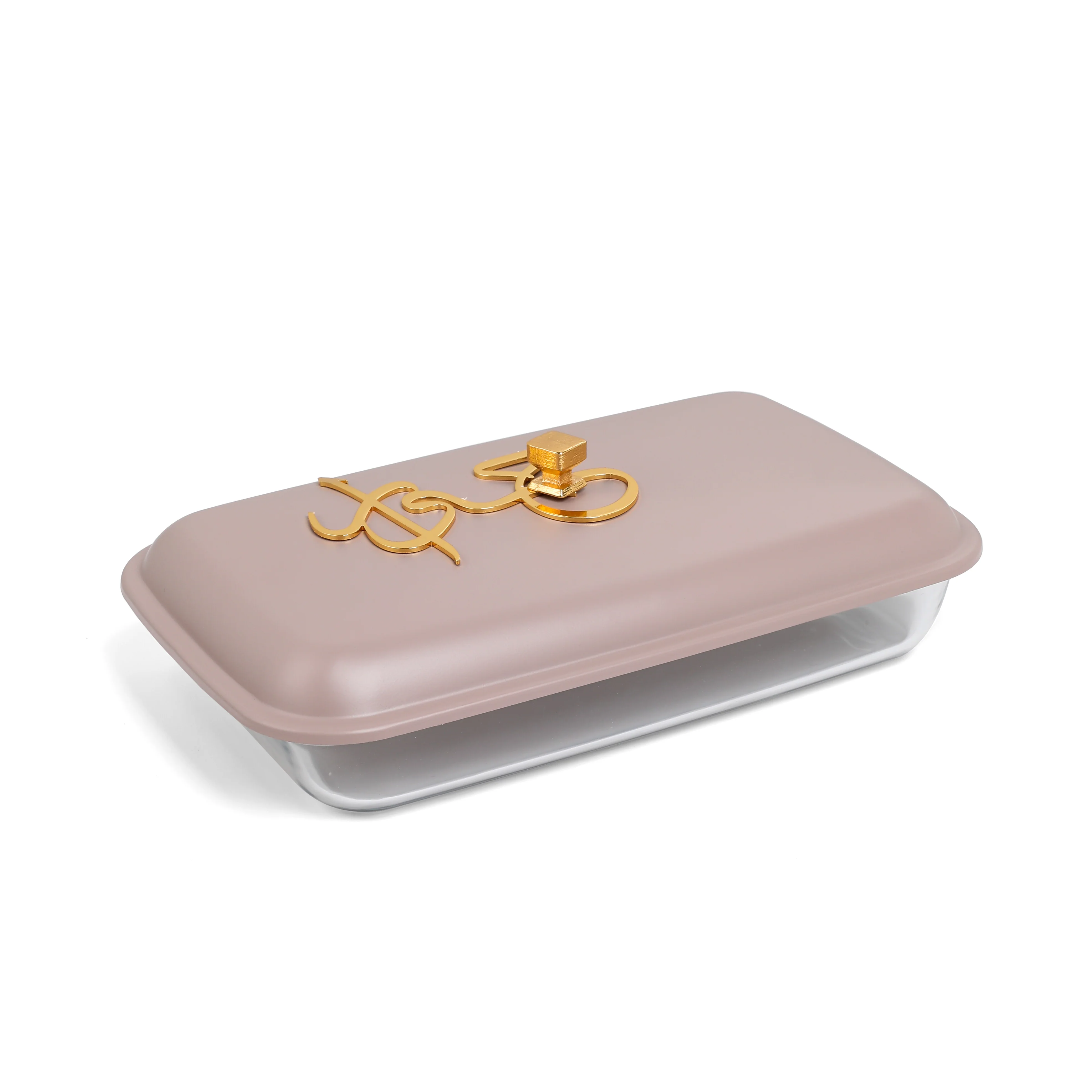 Jiwar - Medium Twin Candle Pyrex Chafer- Lavender & Gold - Image 4