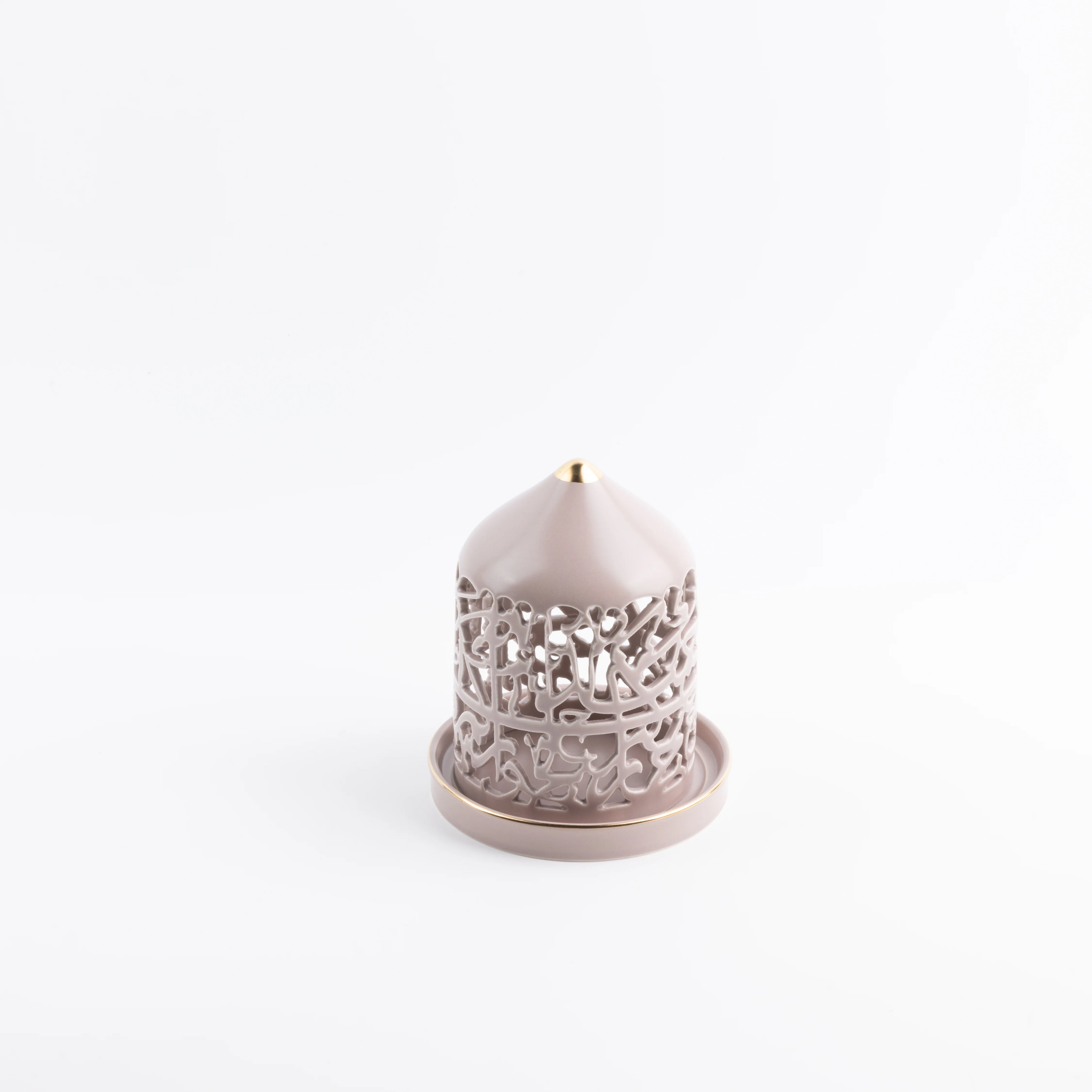 Jiwar - Small Lantern Candle Holder - Lavender & Gold - Image 5