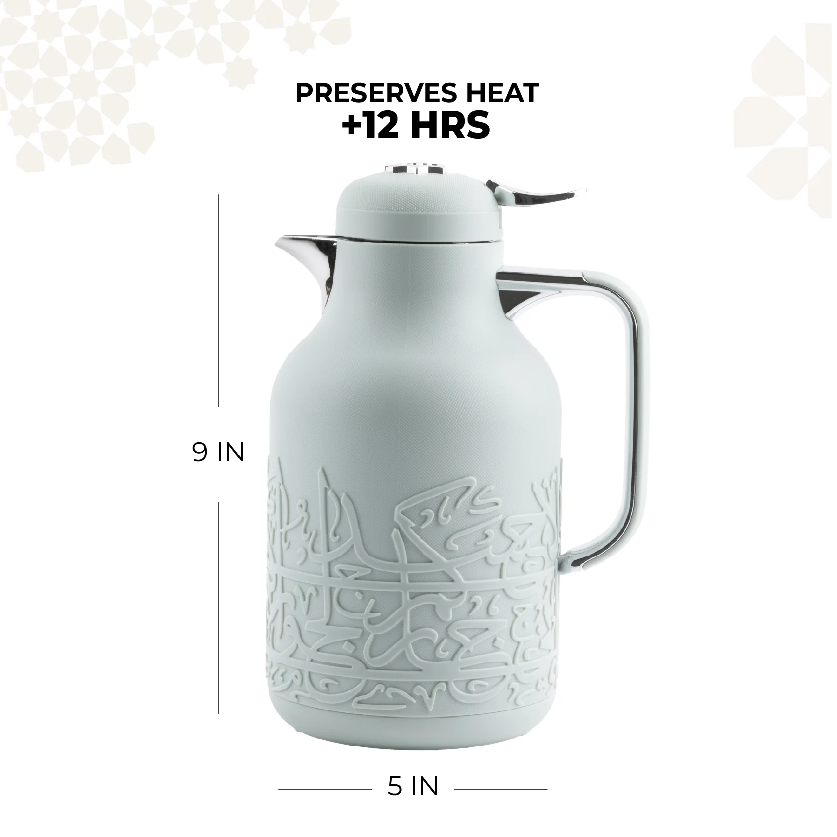 Jiwar - Vacuum Flask / Thermos - Mint Green & Silver - Image 3