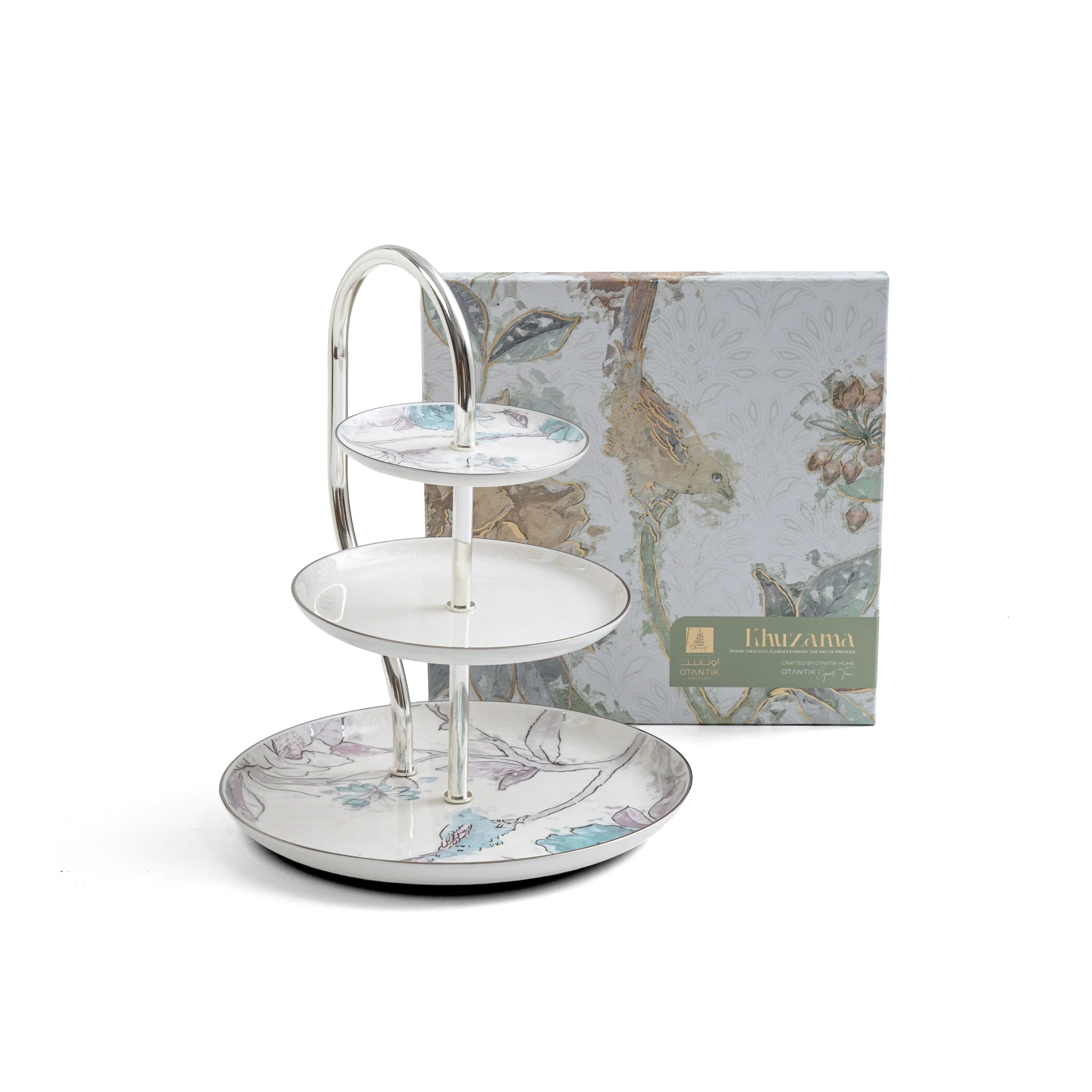 Khuzama - 3 Tier Plate - Blue & Silver - Image 4