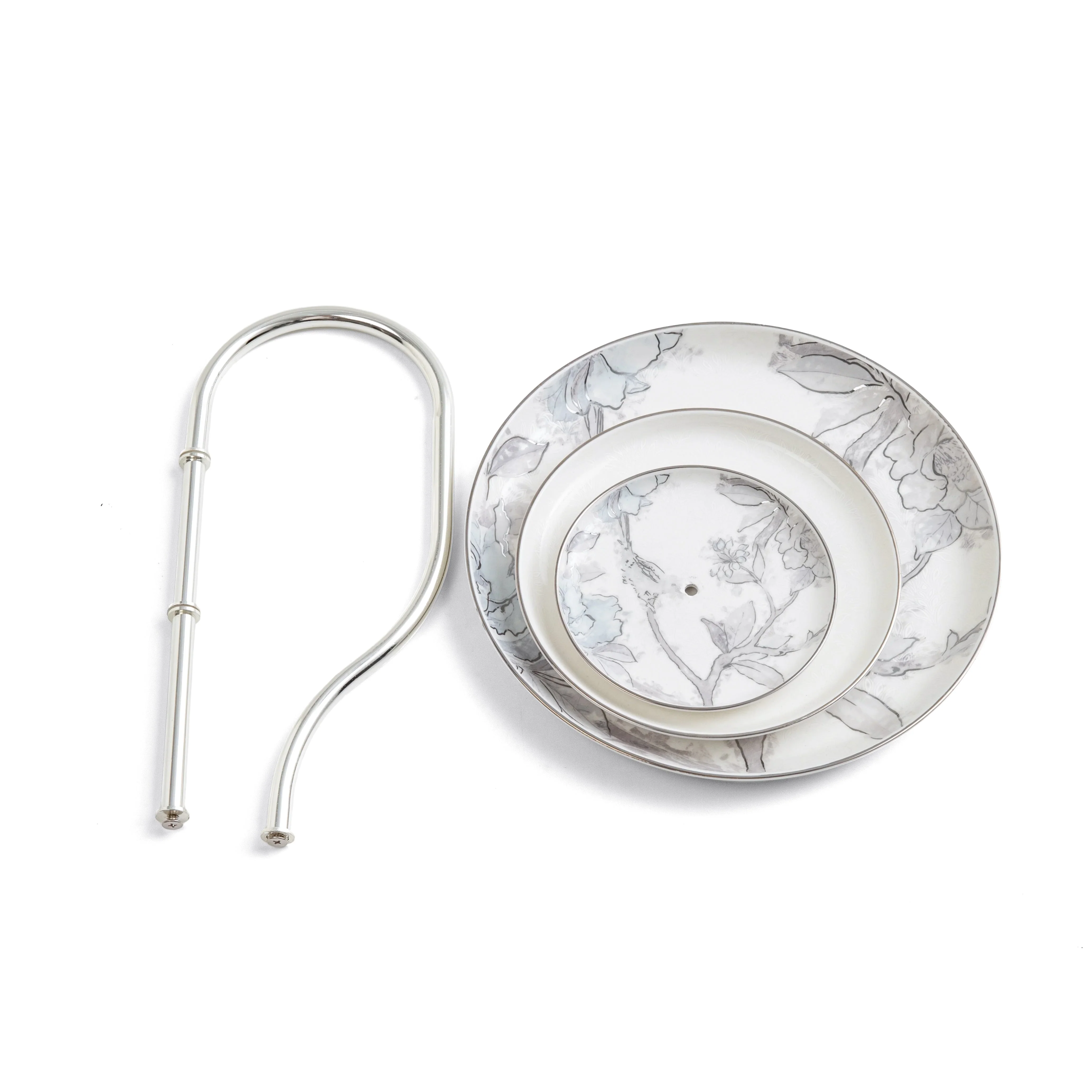 Khuzama - 3 Tier Plate - Grey & Silver - Image 3