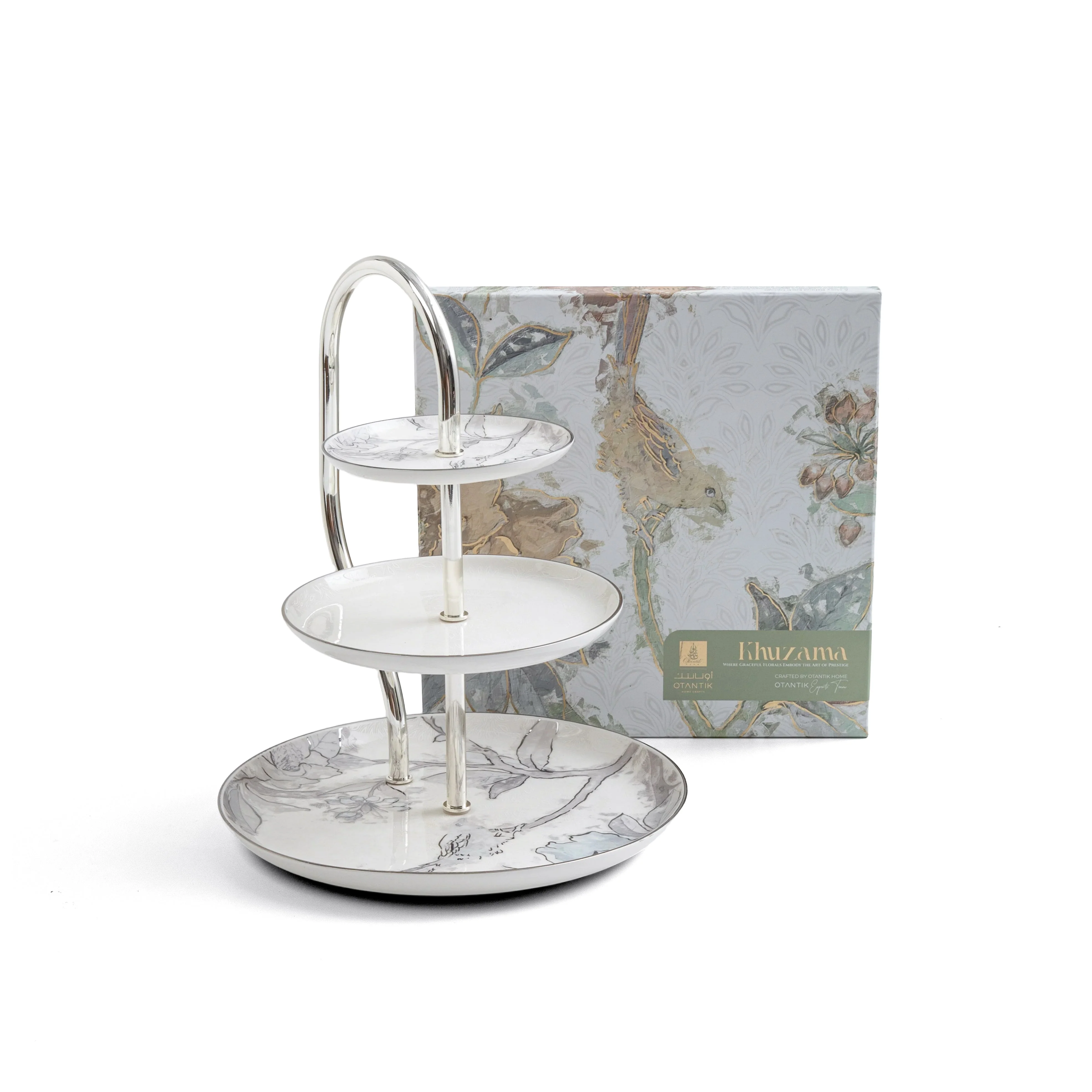 Khuzama - 3 Tier Plate - Grey & Silver - Image 4