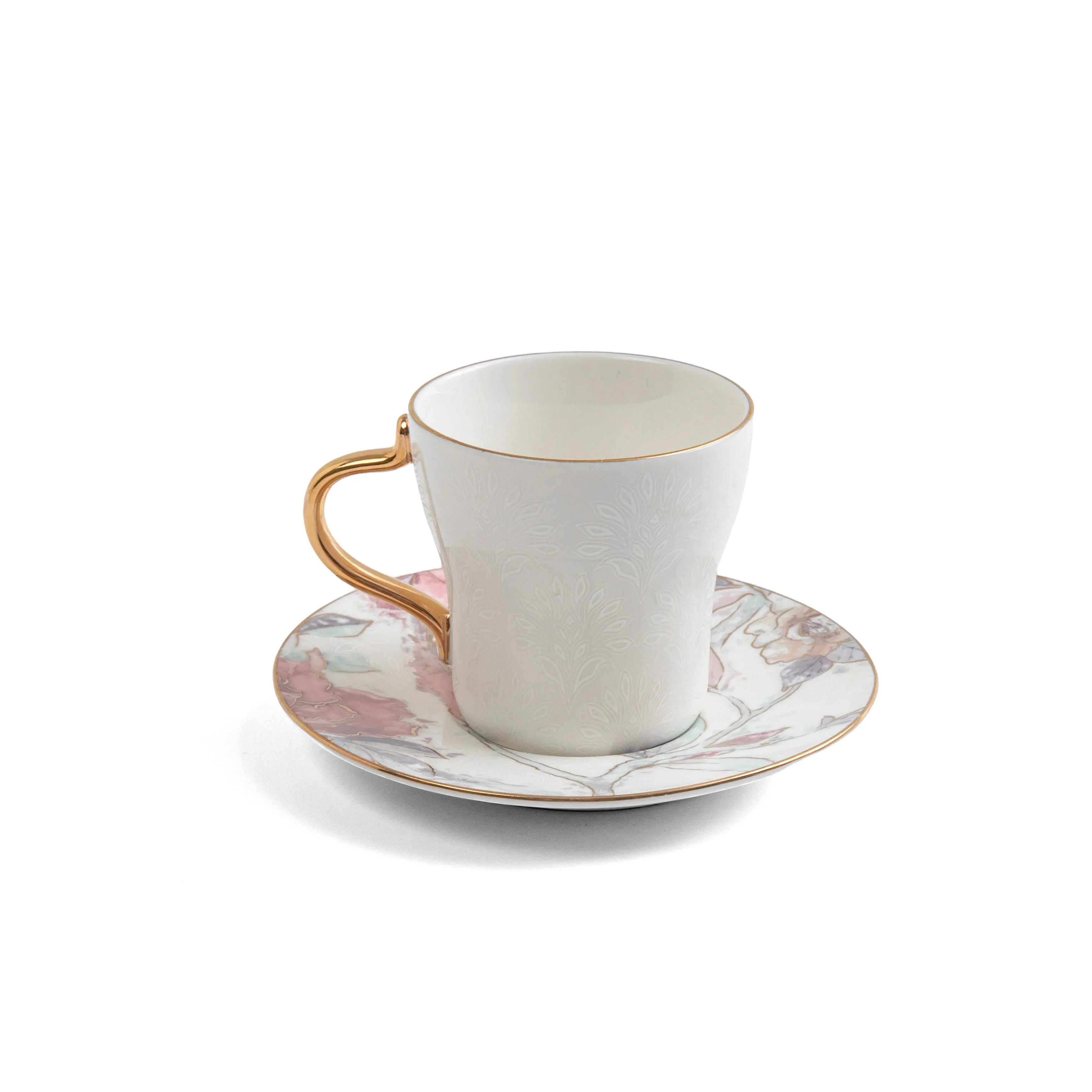 Khuzama - Cappuccino Set (12-Pc) - Pink & Gold - Image 5