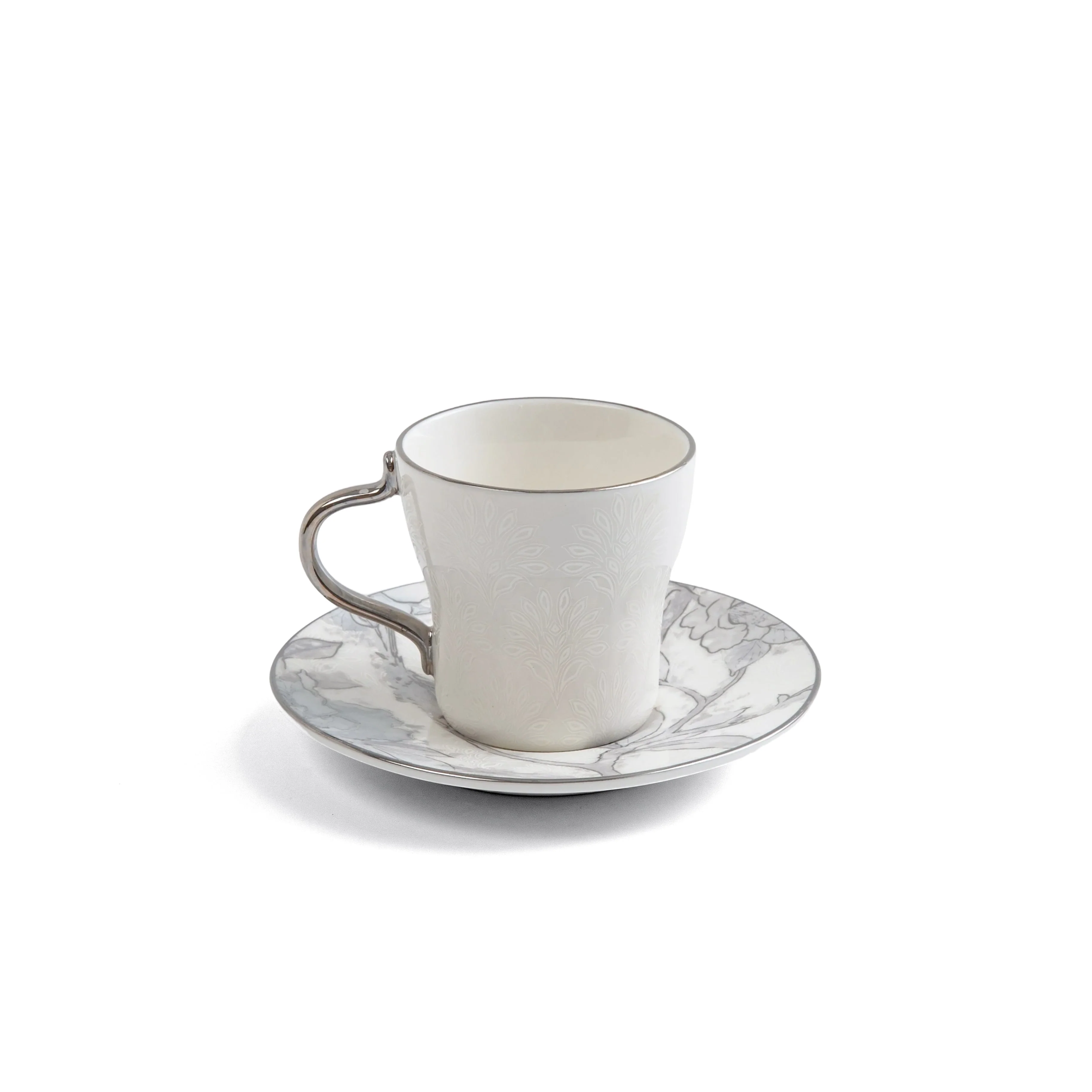 Khuzama - Espresso/Turkish Coffee Set (12-Pc) - Grey & Silver - Image 3