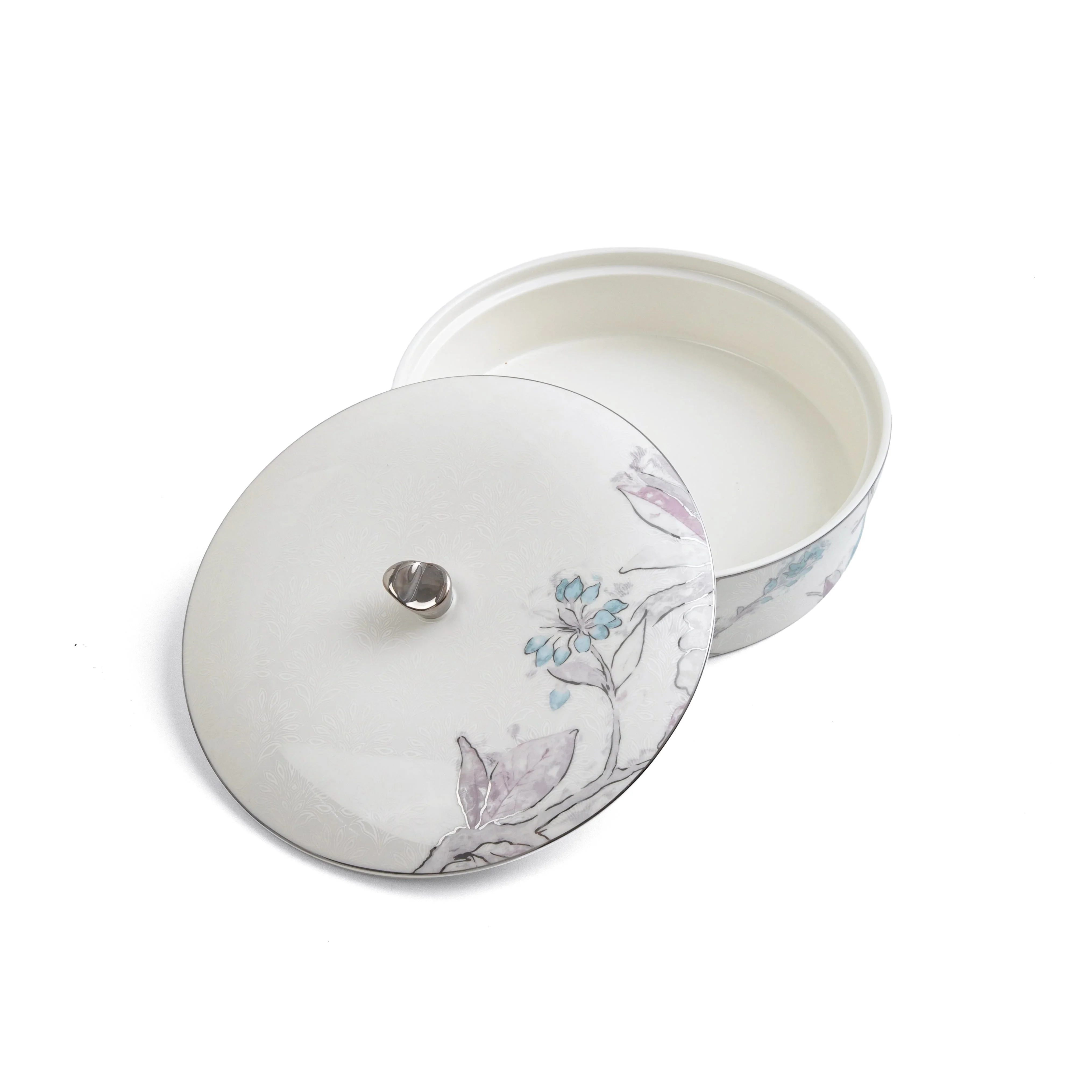 Khuzama - Large Decorative Canister - Blue & Silver - Image 2