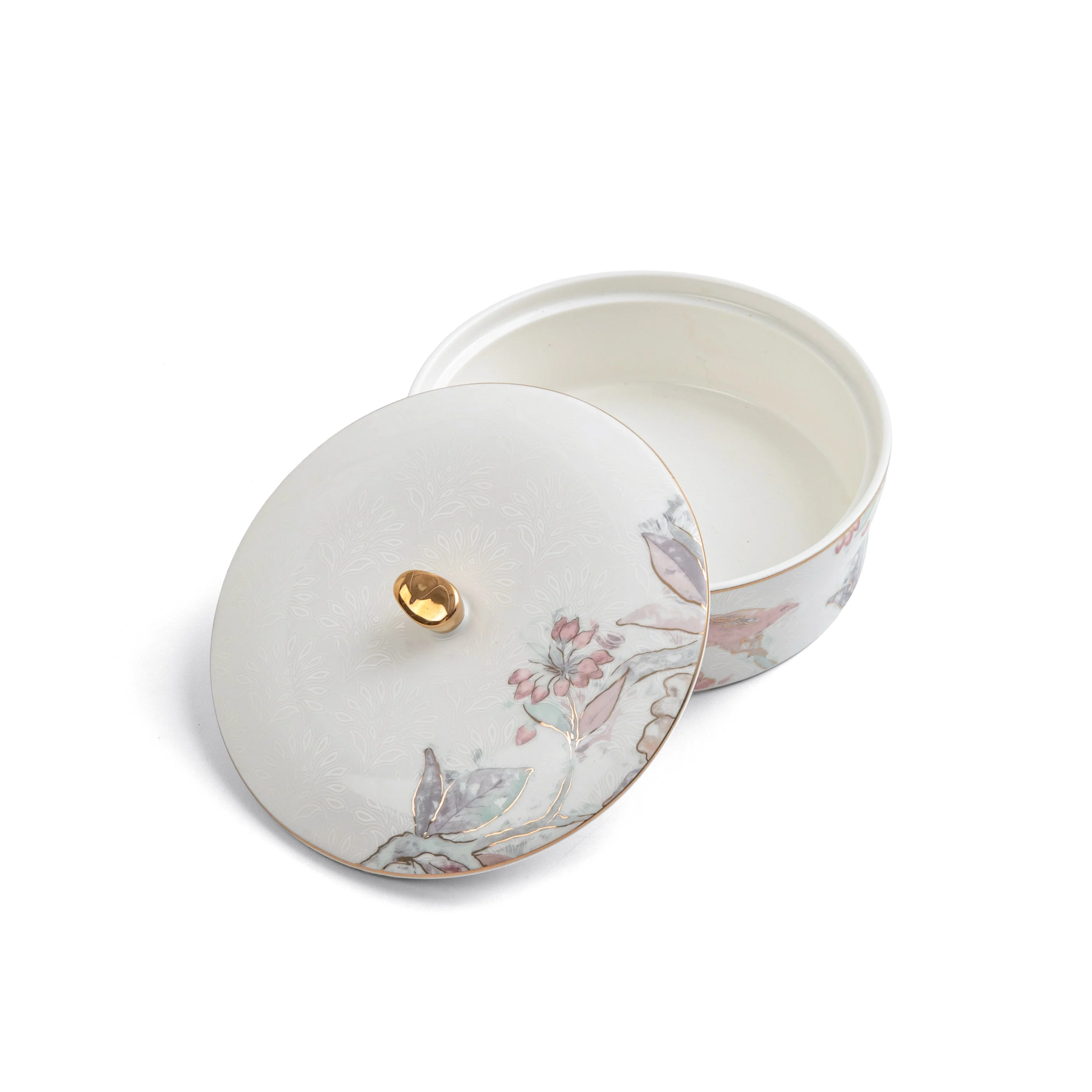 Khuzama - Medium Decorative Canister - Pink & Gold - Image 2