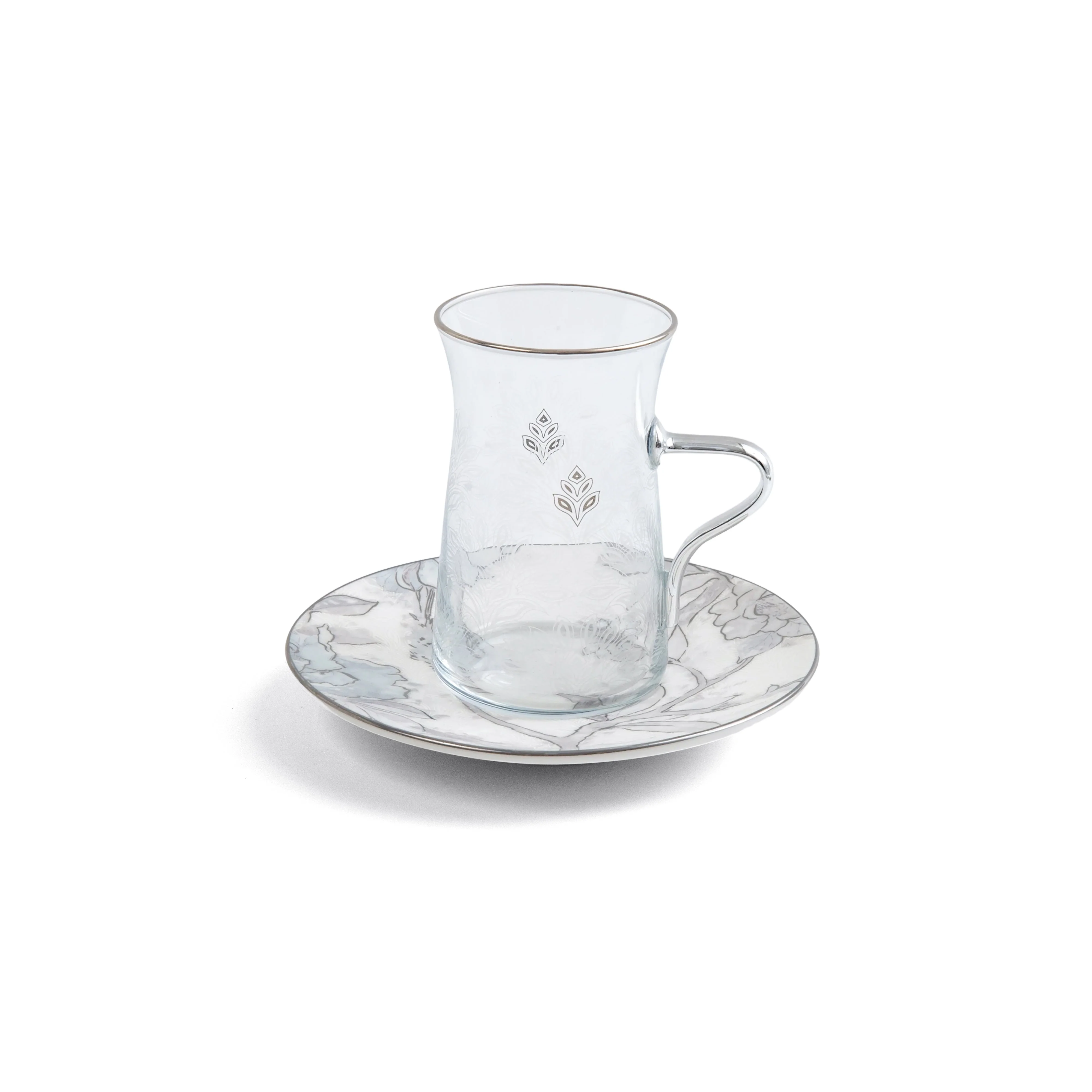 Khuzama - Tea Set (19-Pc) - Grey & Silver - Image 3