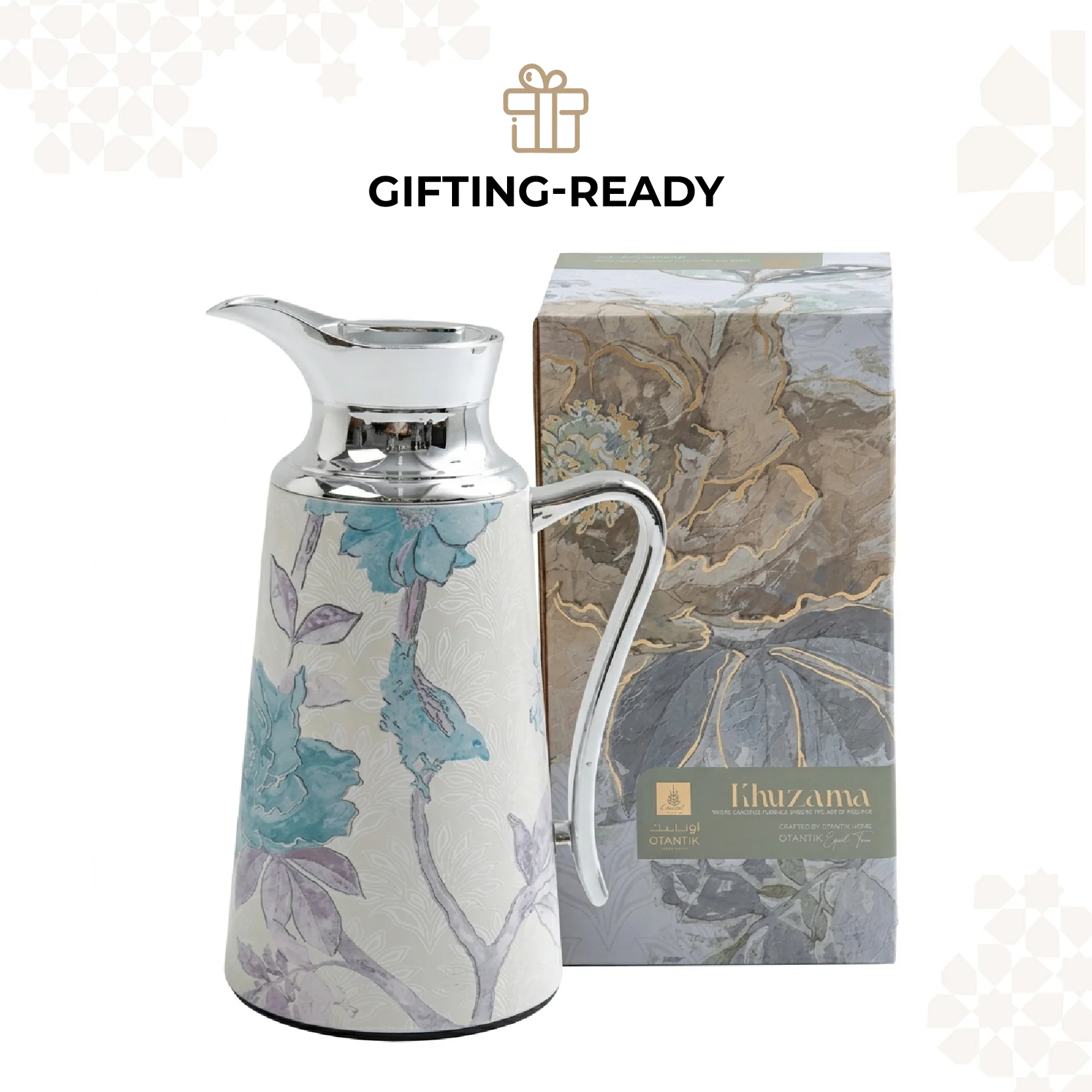 Khuzama - Vacuum Flask / Thermos - Blue & Silver - Image 7