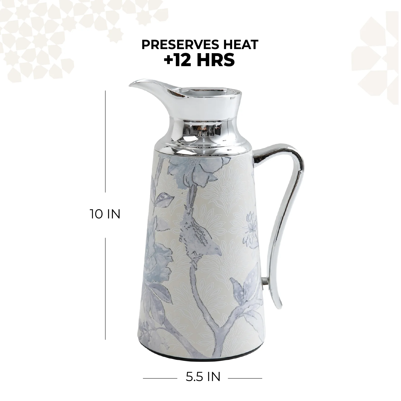 Khuzama - Vacuum Flask / Thermos - Grey & Silver - Image 4