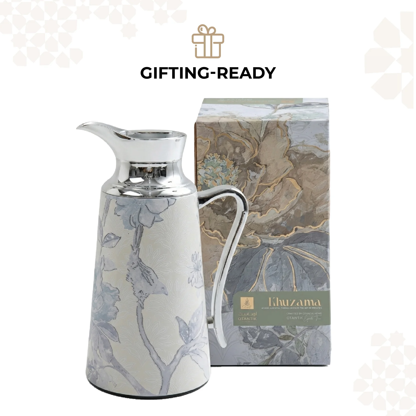 Khuzama - Vacuum Flask / Thermos - Grey & Silver - Image 7