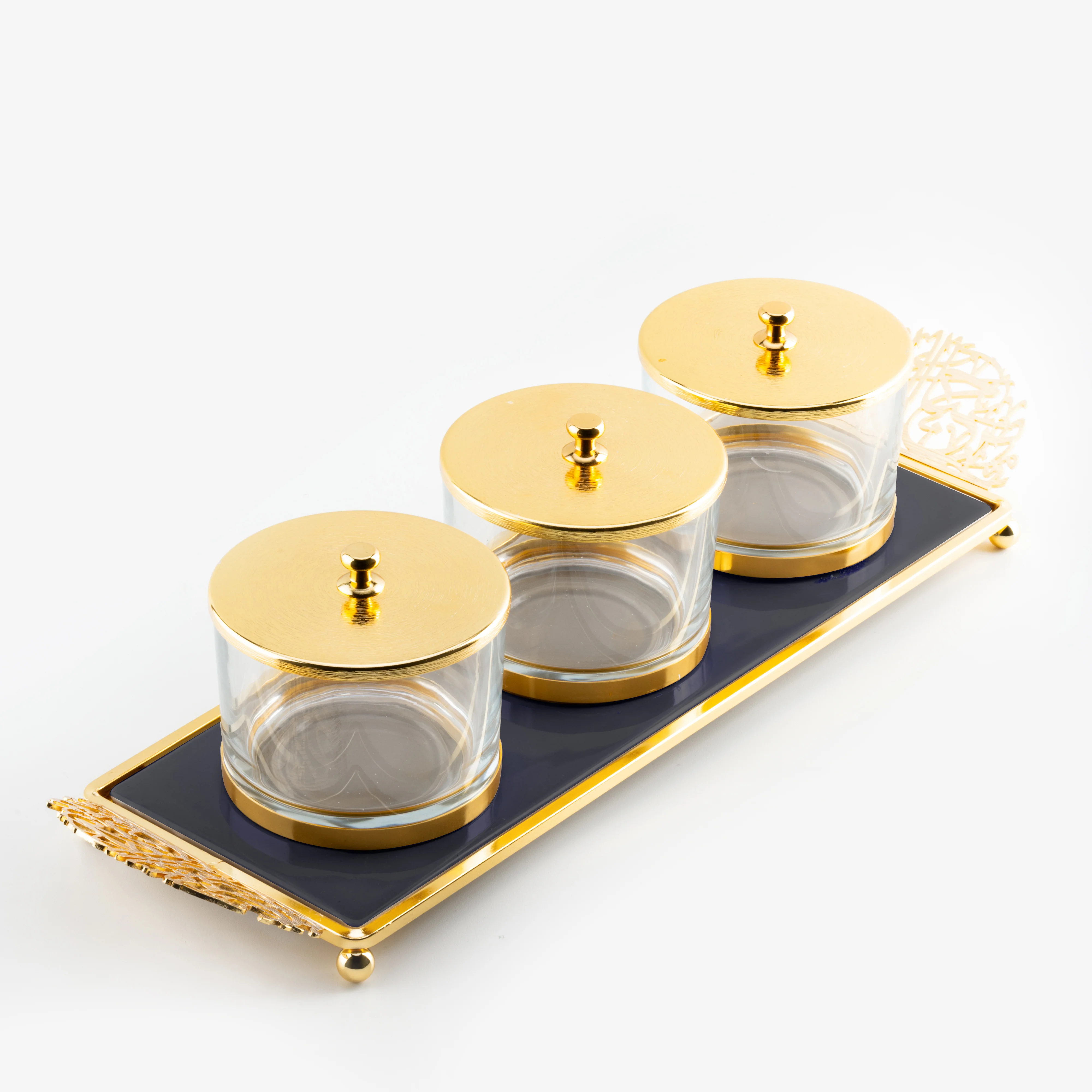 Limited Edition - Snack Serving set (3 Bowls)- Black & Gold - Image 5