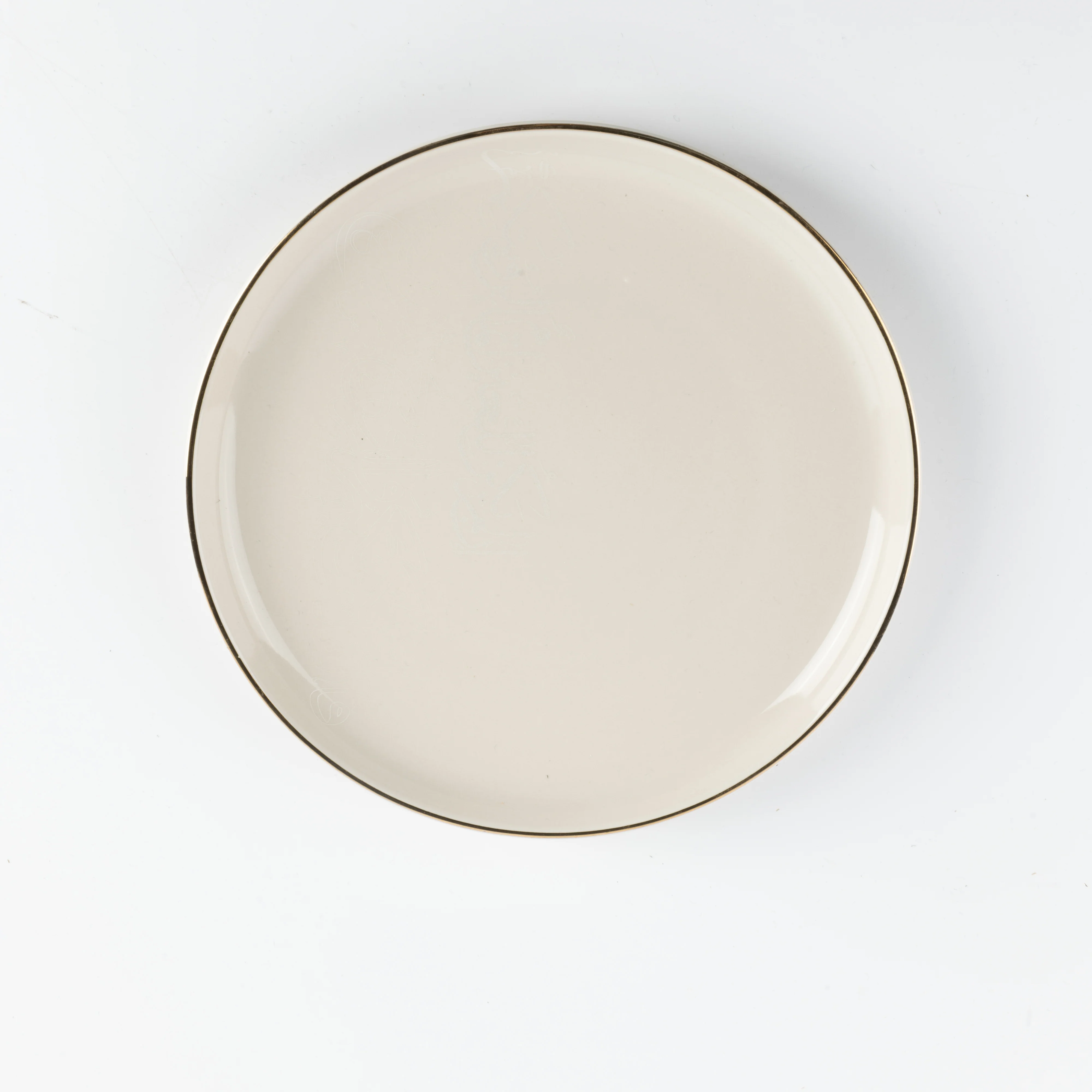 Liqa'a - Dessert Serving Plates - Beige & Gold - Image 3