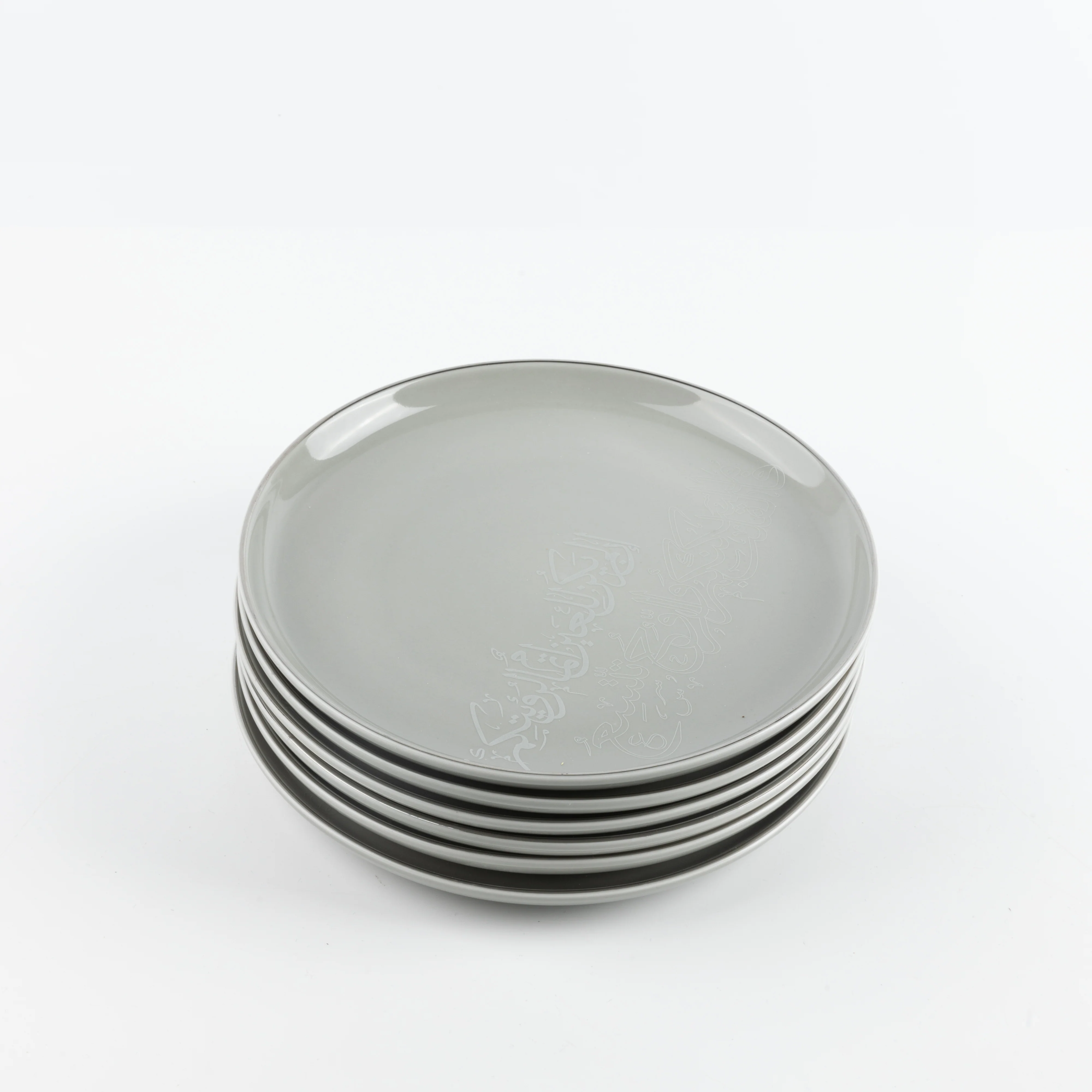 Liqa'a - Dessert Serving Plates - Grey & Silver - Image 5
