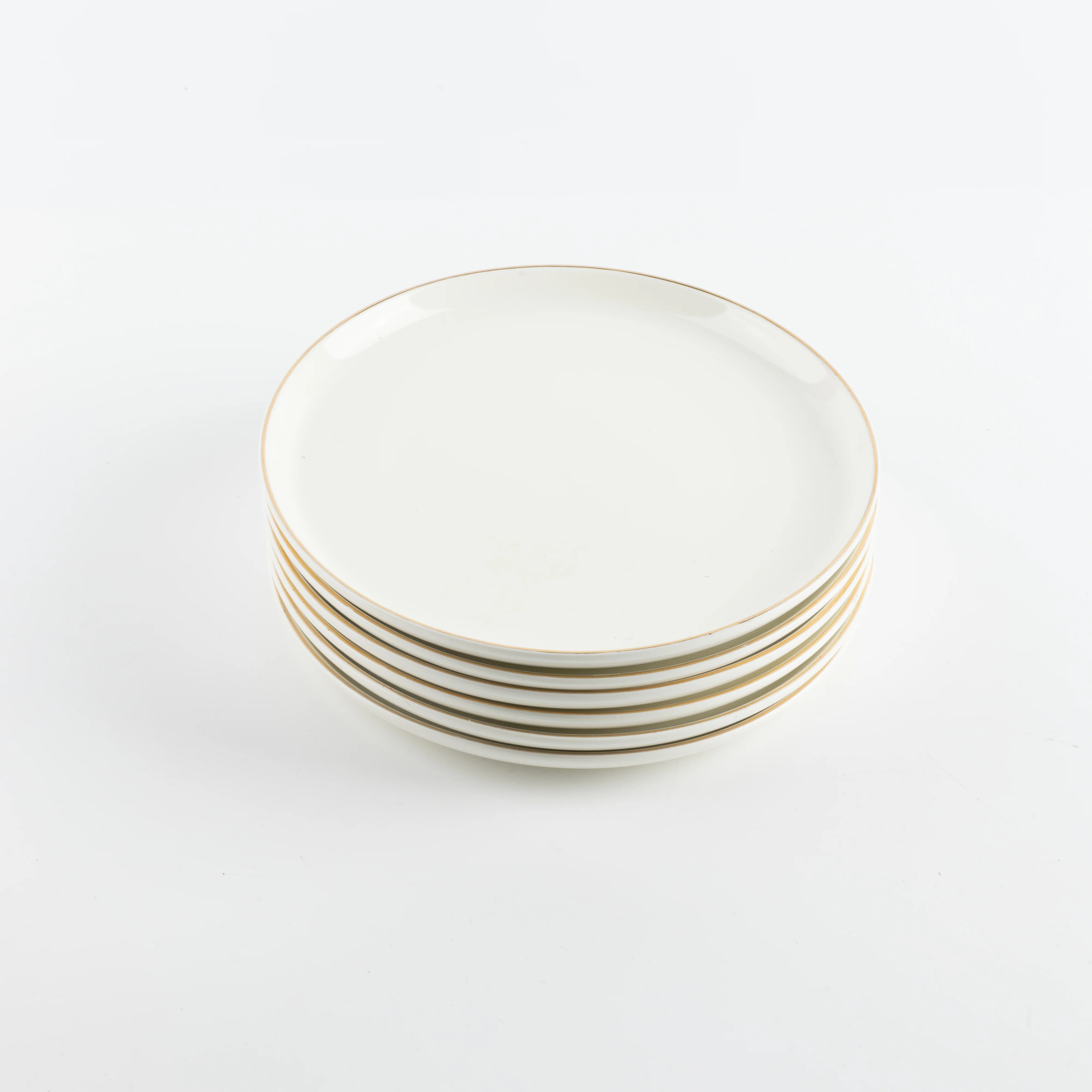Liqa'a - Dessert Serving Plates - Pearl White & Gold - Image 5