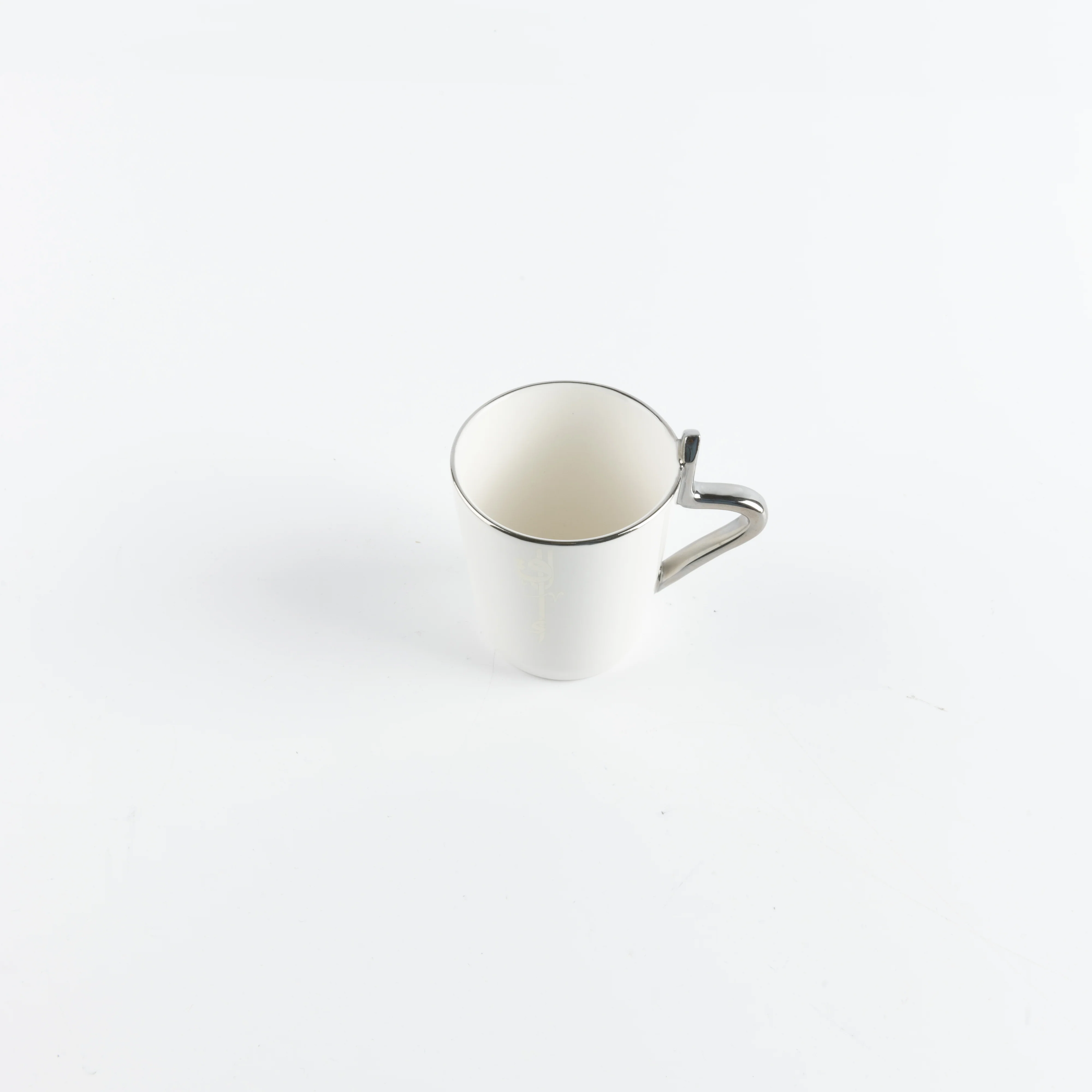 Liqa'a - Espresso/Turkish Coffee Set (12-Pc)- Pearl White & Silver - Image 3