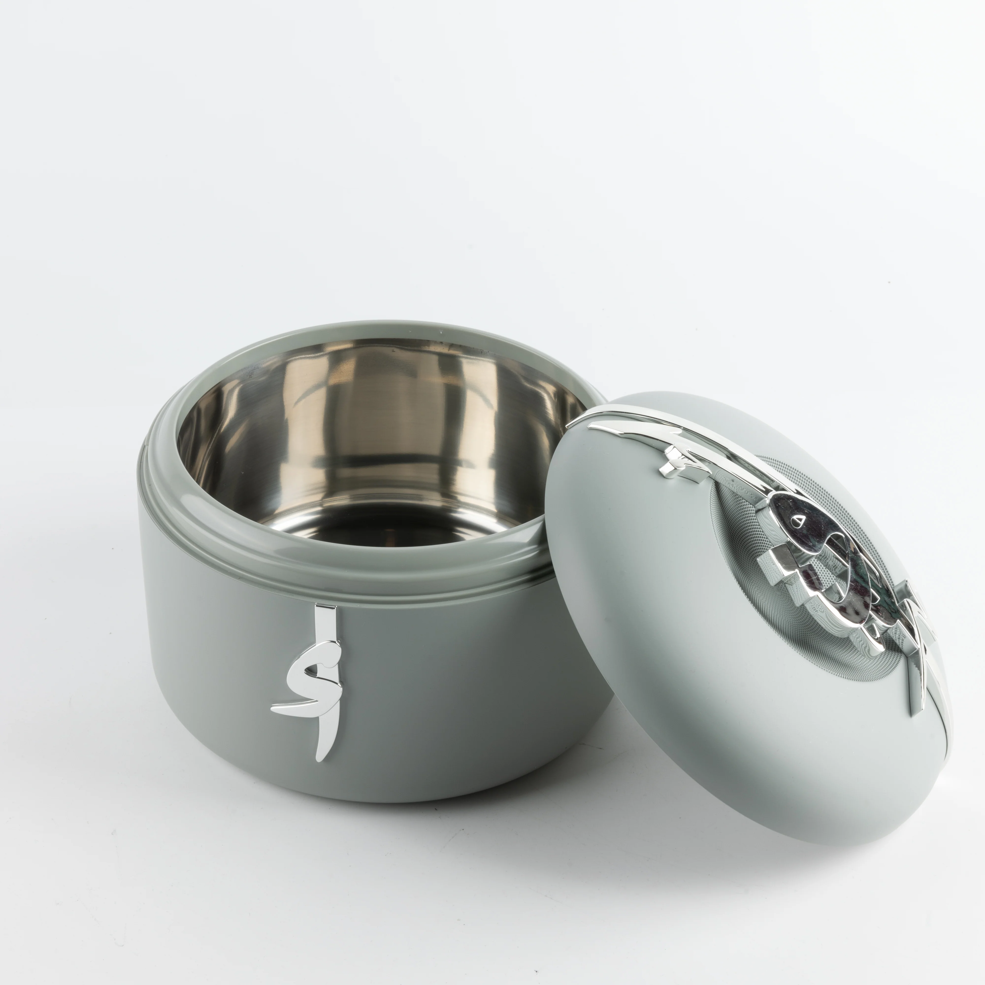 Liqa'a - Food Thermos/ Warm Serv (Set of 3) - Grey & Silver - Image 5