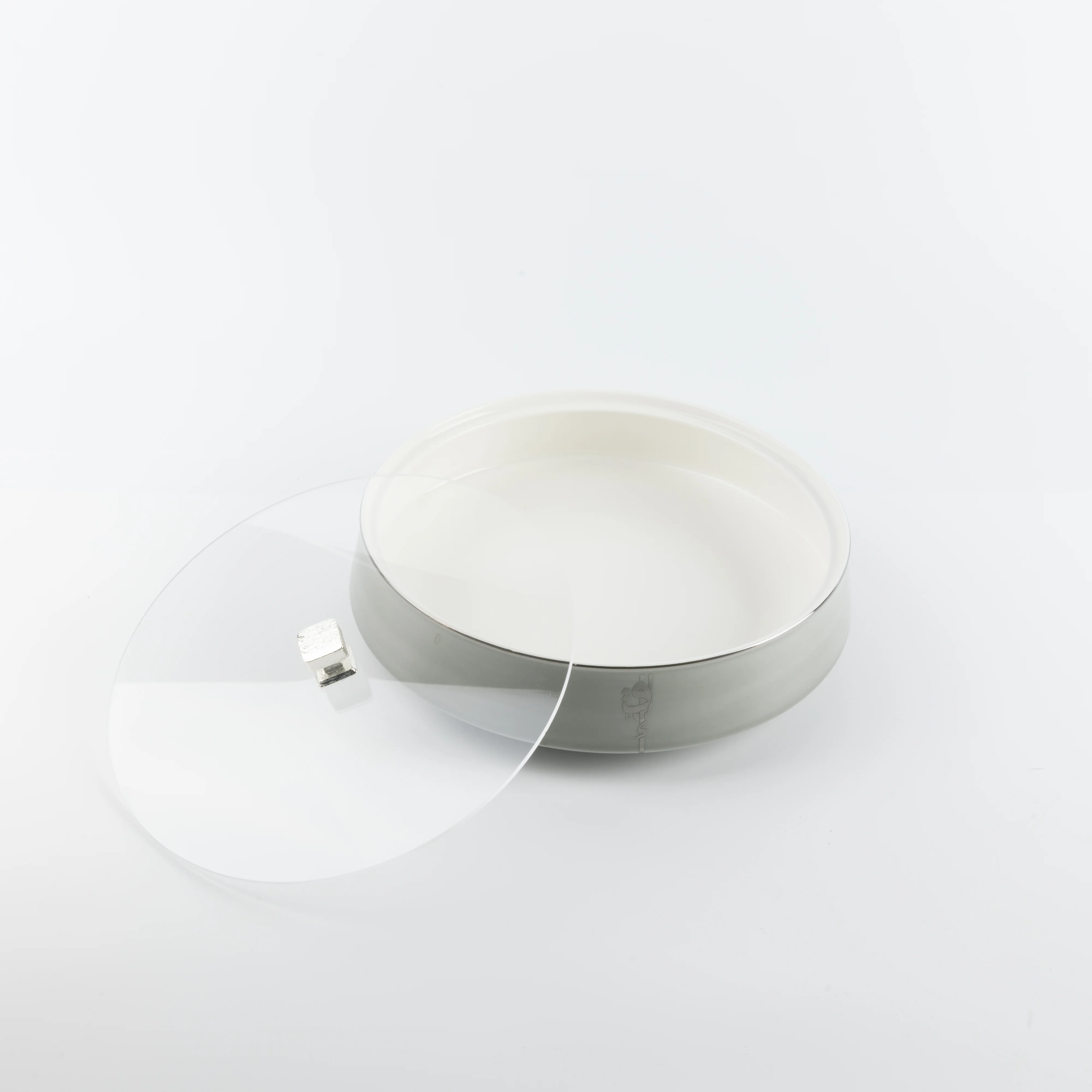 Liqa'a - Large Decorative Canister - Grey & Silver - Image 4