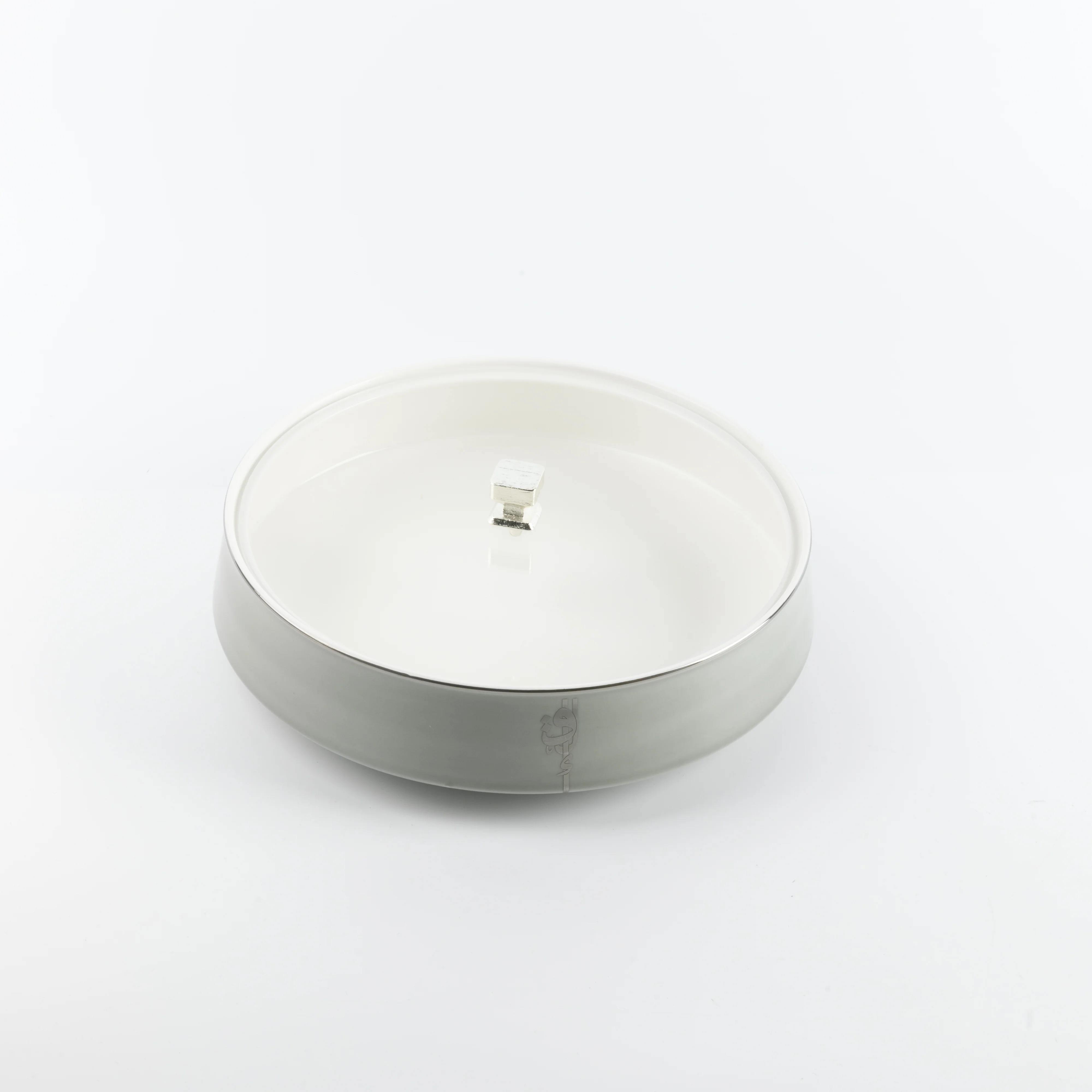 Liqa'a - Large Decorative Canister - Grey & Silver - Image 5