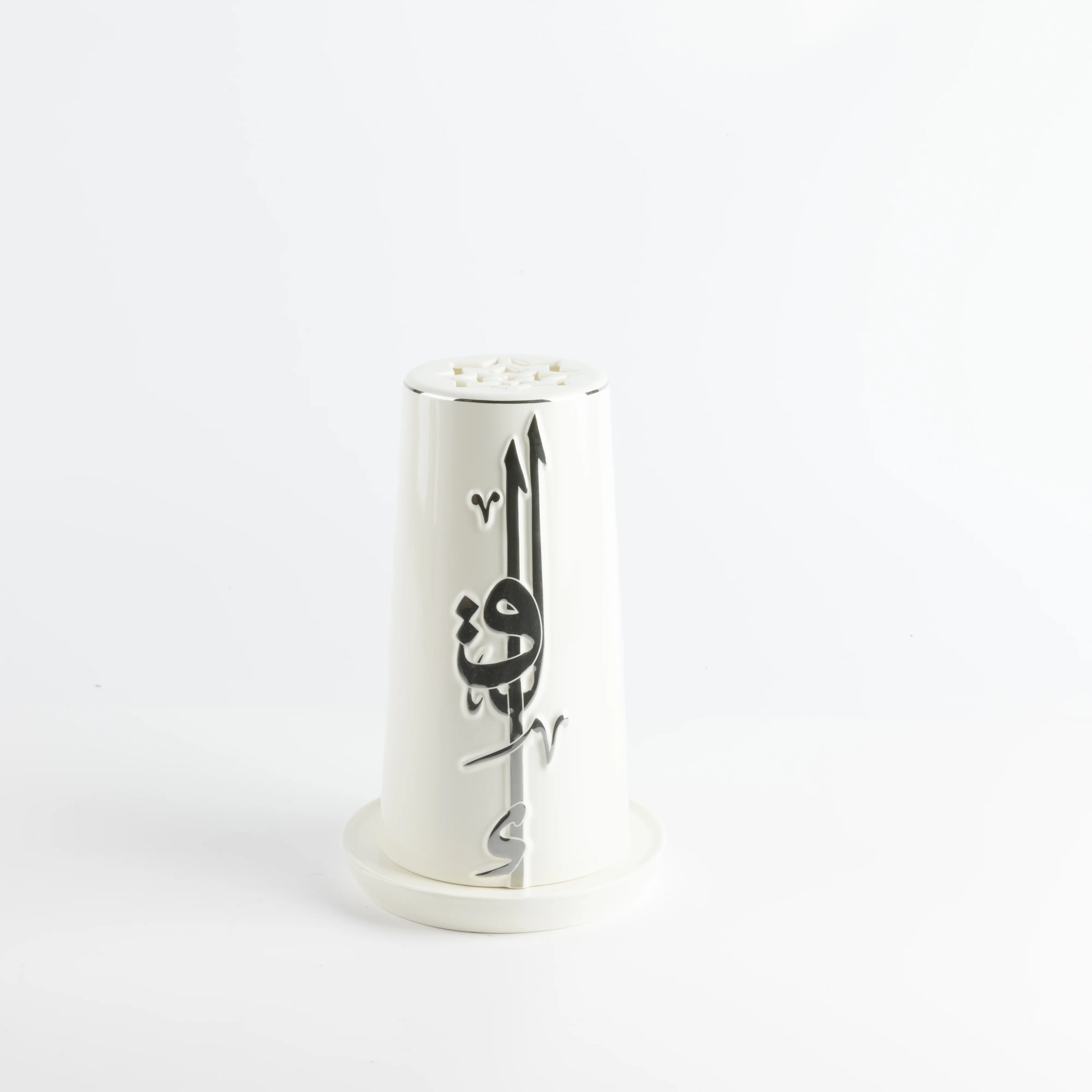 Liqa'a - Large Lantern Candle Holder  - Pearl White & Silver - Image 5