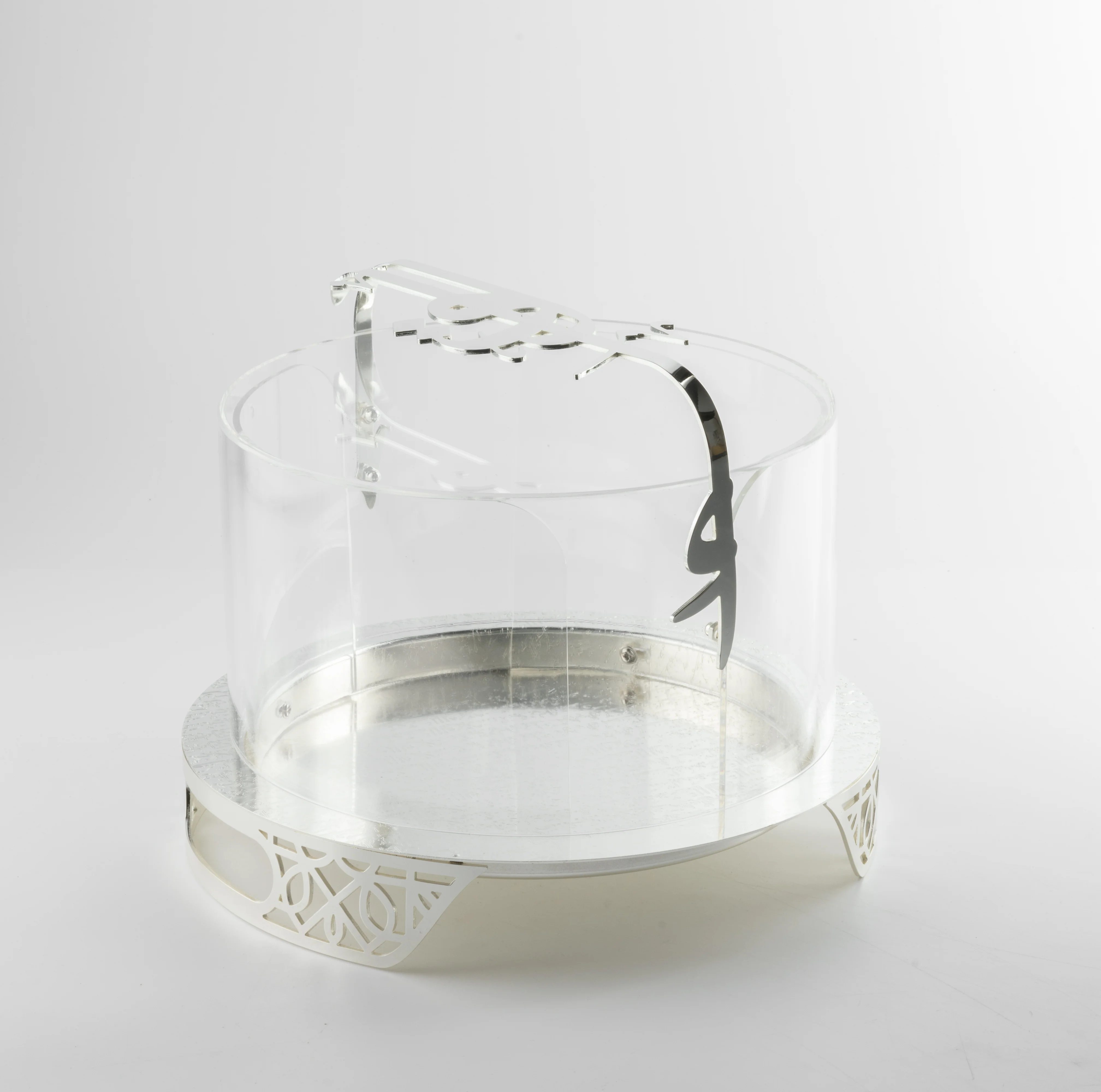 Liqa'a - Large Sleek Plate Stand - Silver - Image 6