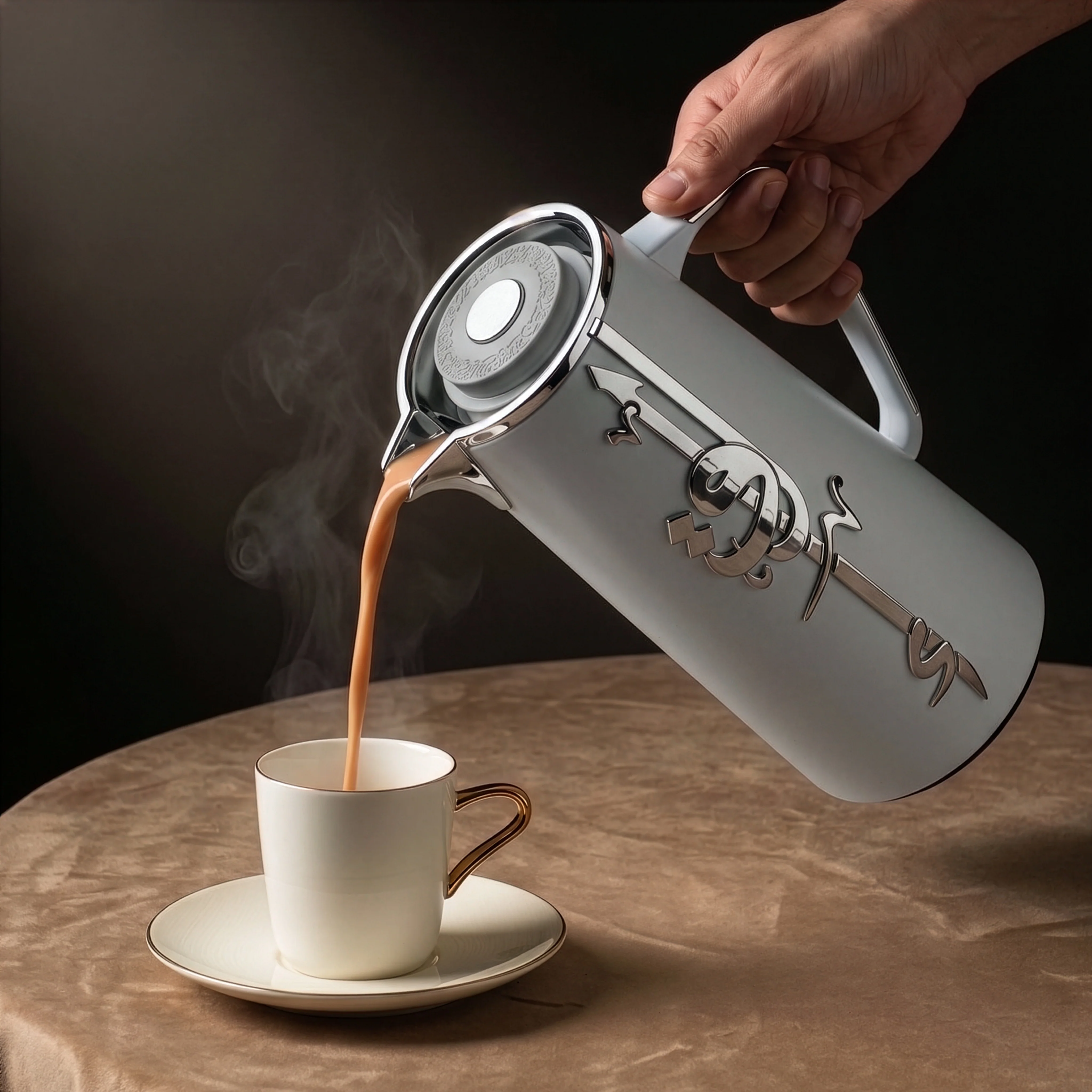 Liqa'a - Vacuum Flask / Thermos - Grey & Silver - Image 3